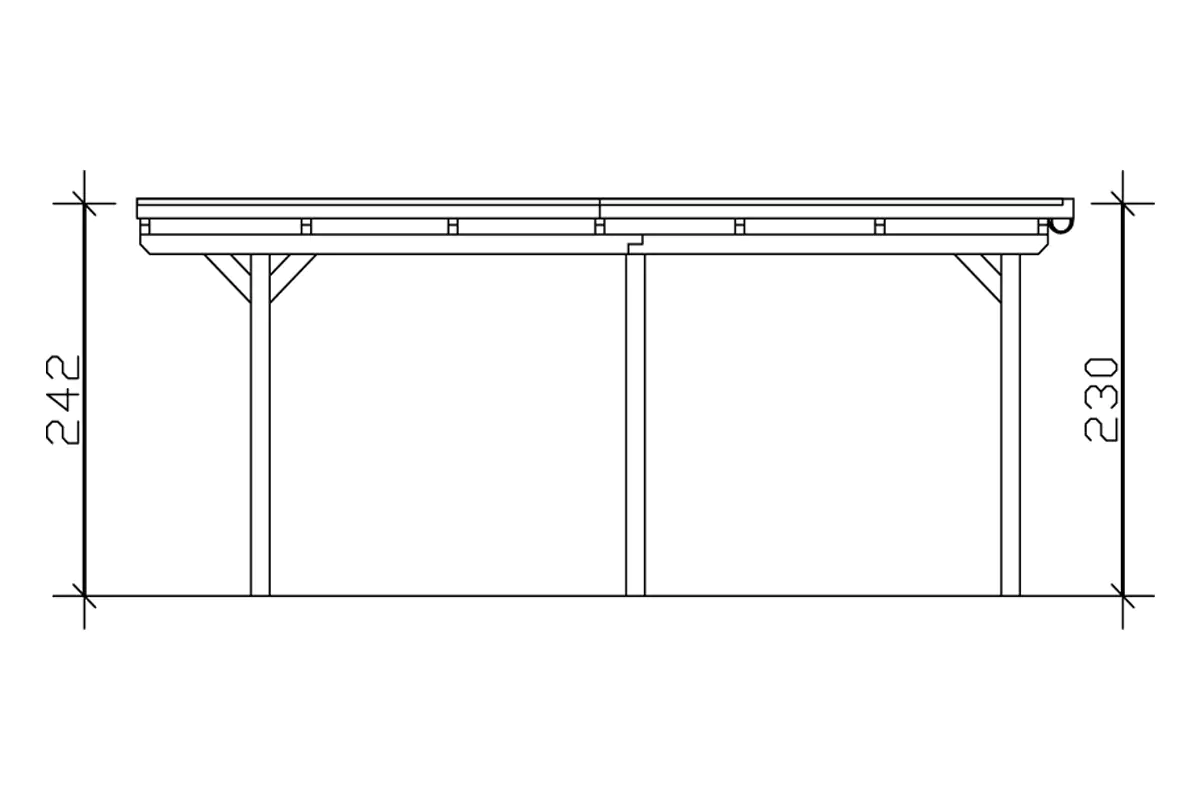 4018211022304_04 SKAN HOLZ Carport Emsland 404 x 604 cm mit Aluminiumdach, natur