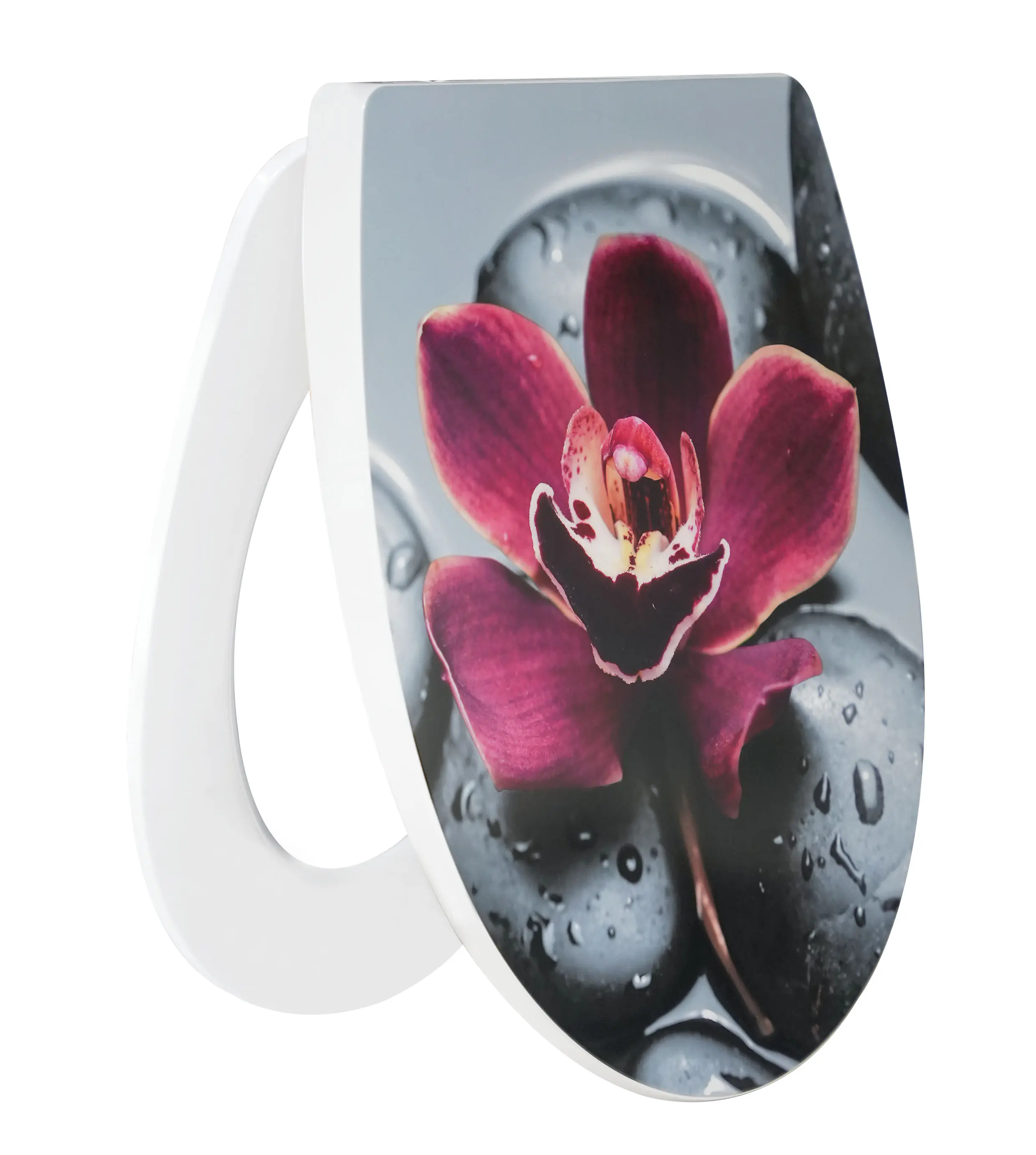 Primaster WC-Sitz mit Absenkautomatik lila Blume