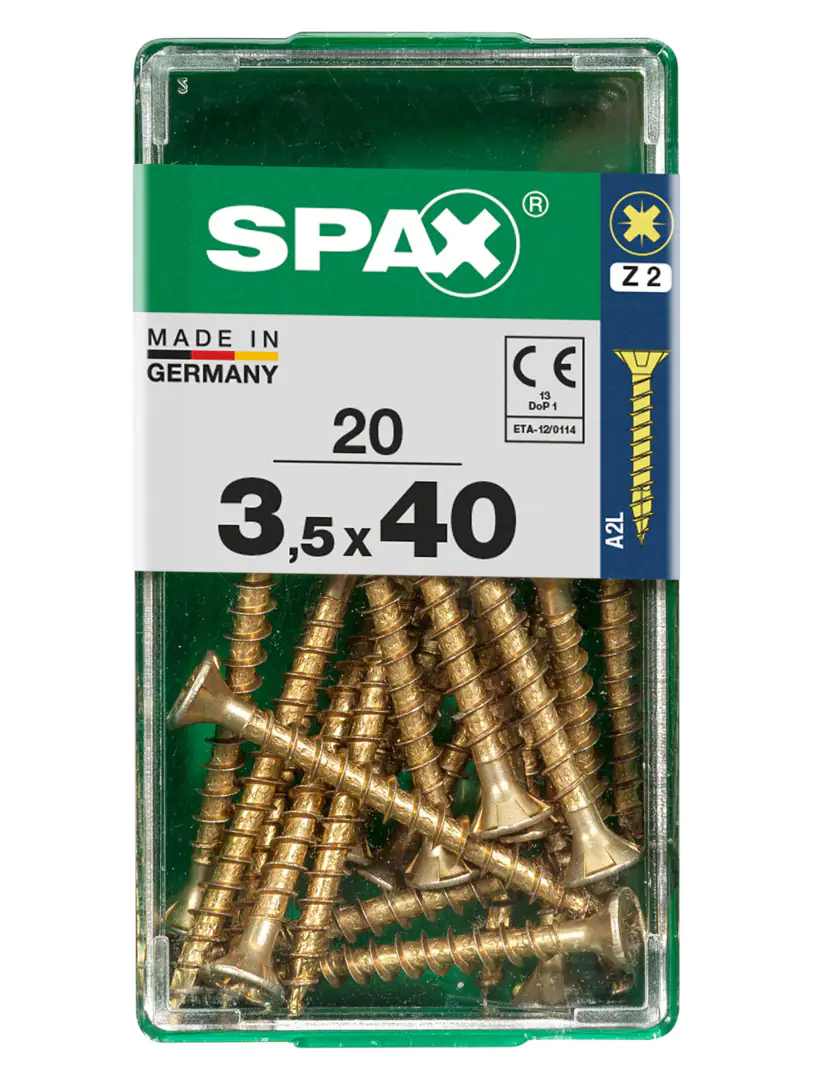Spax Universalschrauben 3.5 x 40 mm PZ 2 - 20 Stk.