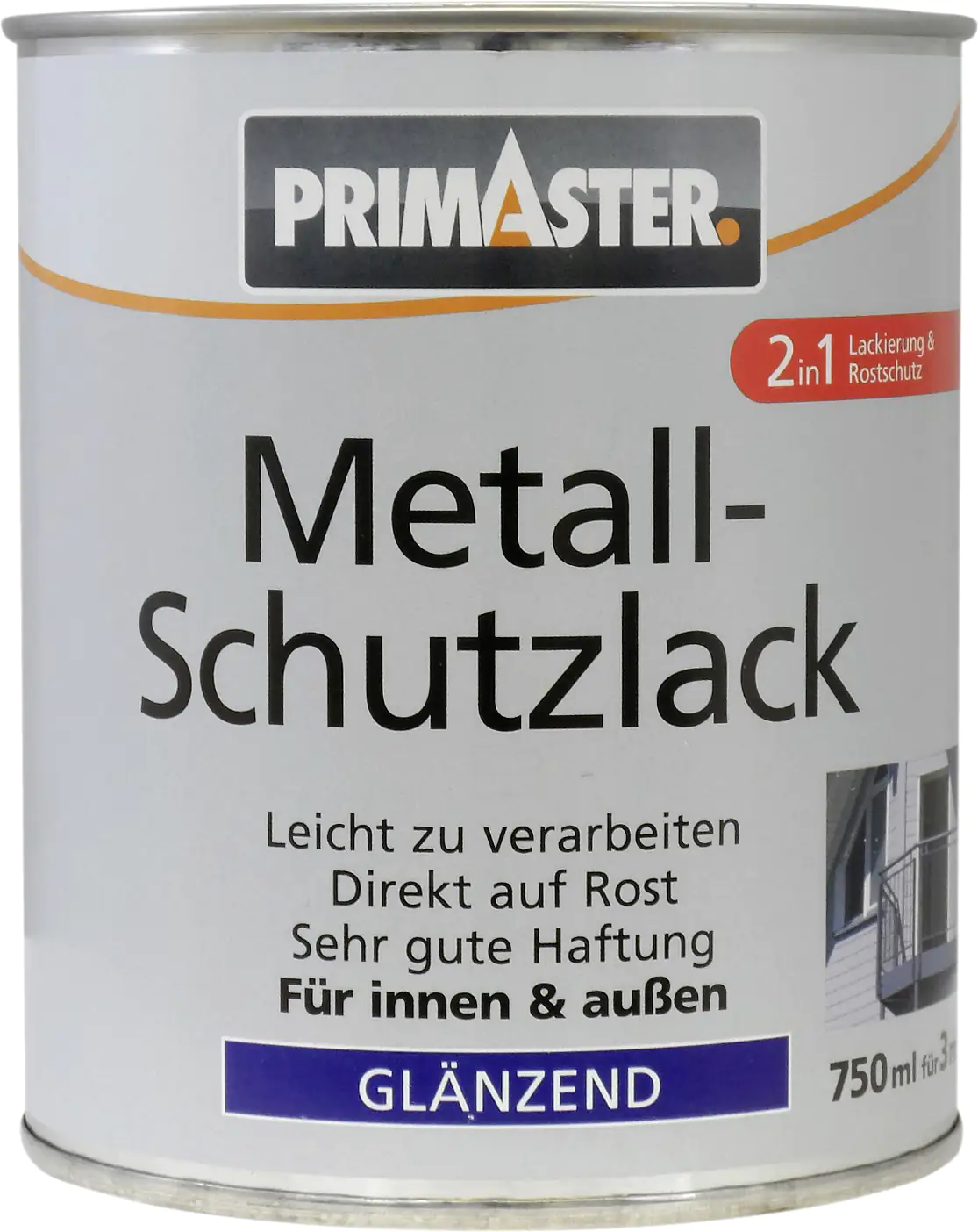 Primaster Metall-Schutzlack RAL 3000 750 ml feuerrot hochglänzend