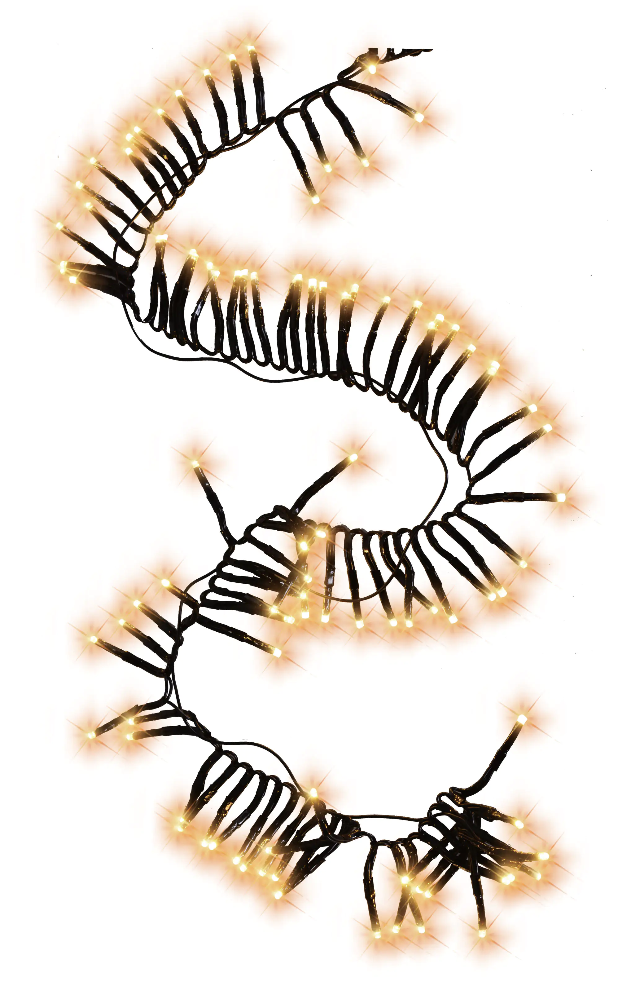 TrendLine LED-Lichterkette Cluster Außen 3 m warmweiß-schwarz mit Timer, Dimmer