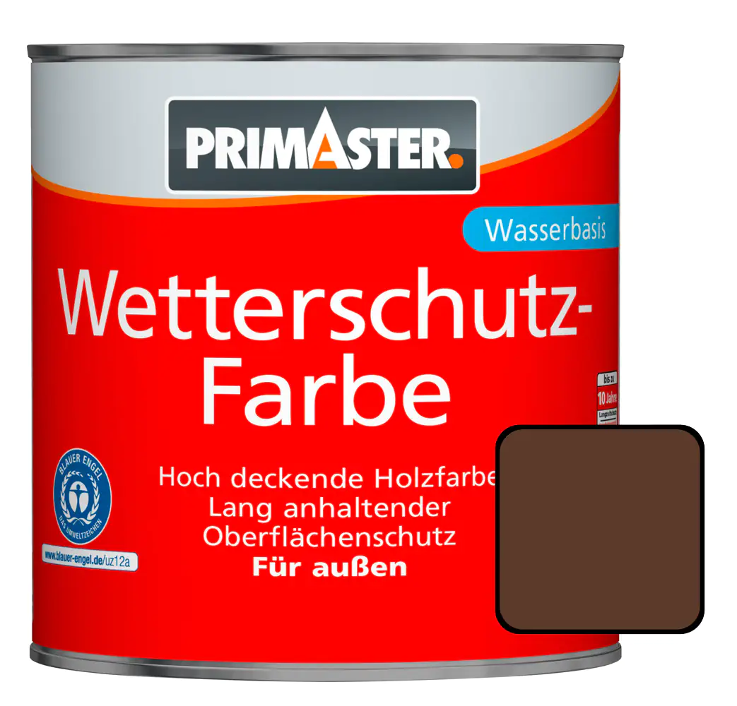 Primaster Wetterschutzfarbe 750 ml dunkelbraun Primaster Wetterschutzfarbe 750 ml dunkelbraun