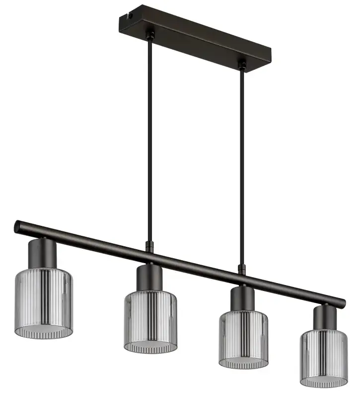 Globo Hängeleuchte Villegas 62 x 8 x 120 cm L x B x H schwarz-chrom matt