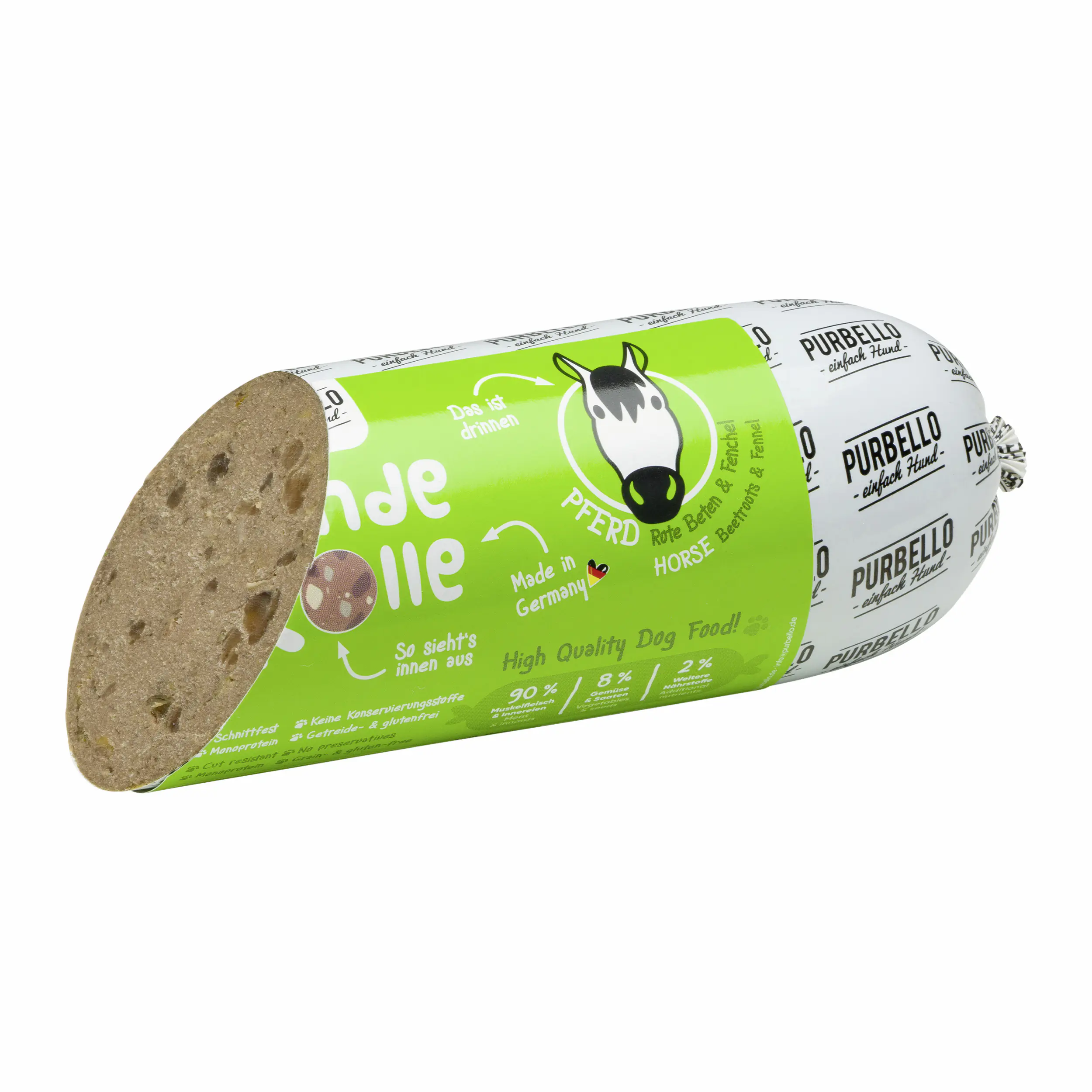 Purbello Hundefutter Rolle Adult getreidefrei 800 g Pferd