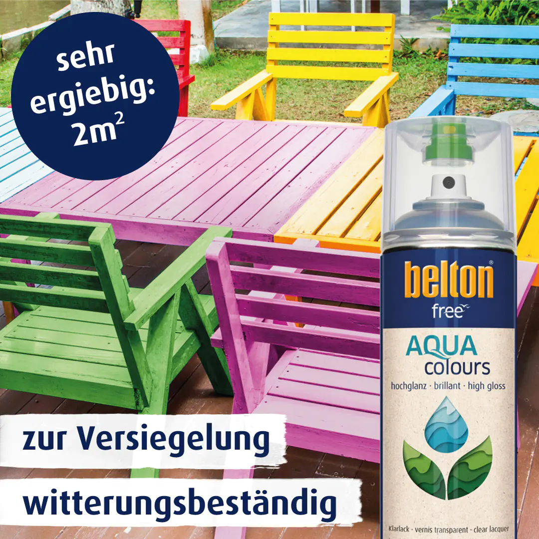 belton free Lackspray AQUAcolours 400 ml Klarlack hochglanz