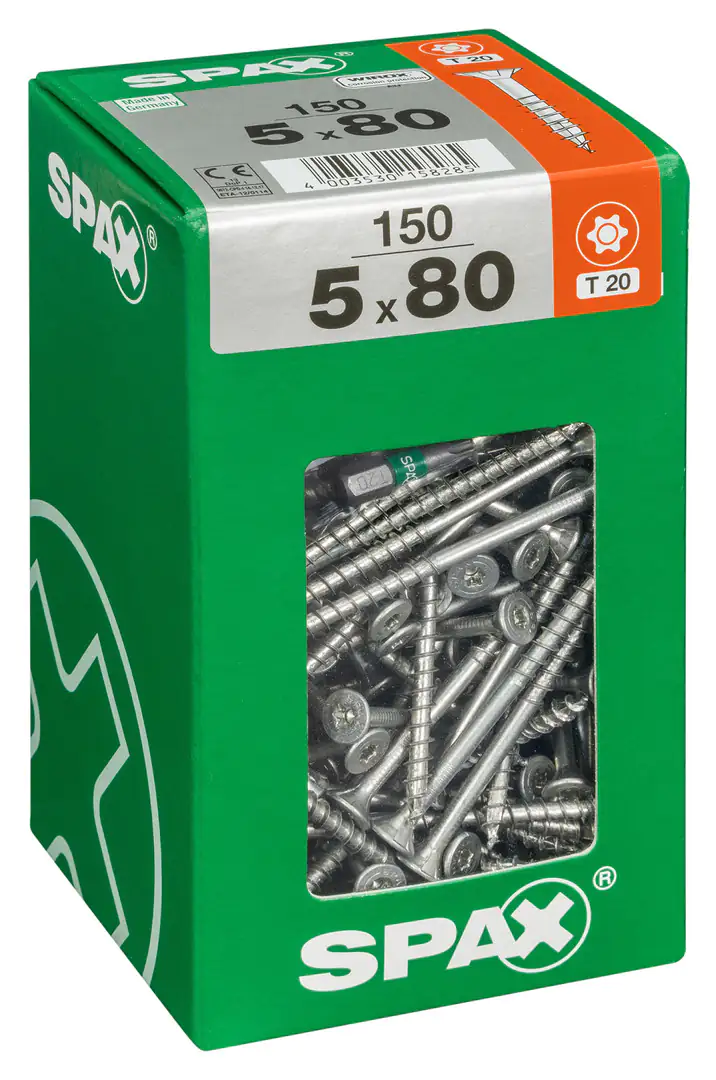 Spax Universalschrauben 5.0 x 80 mm TX 20 - 150 Stk.