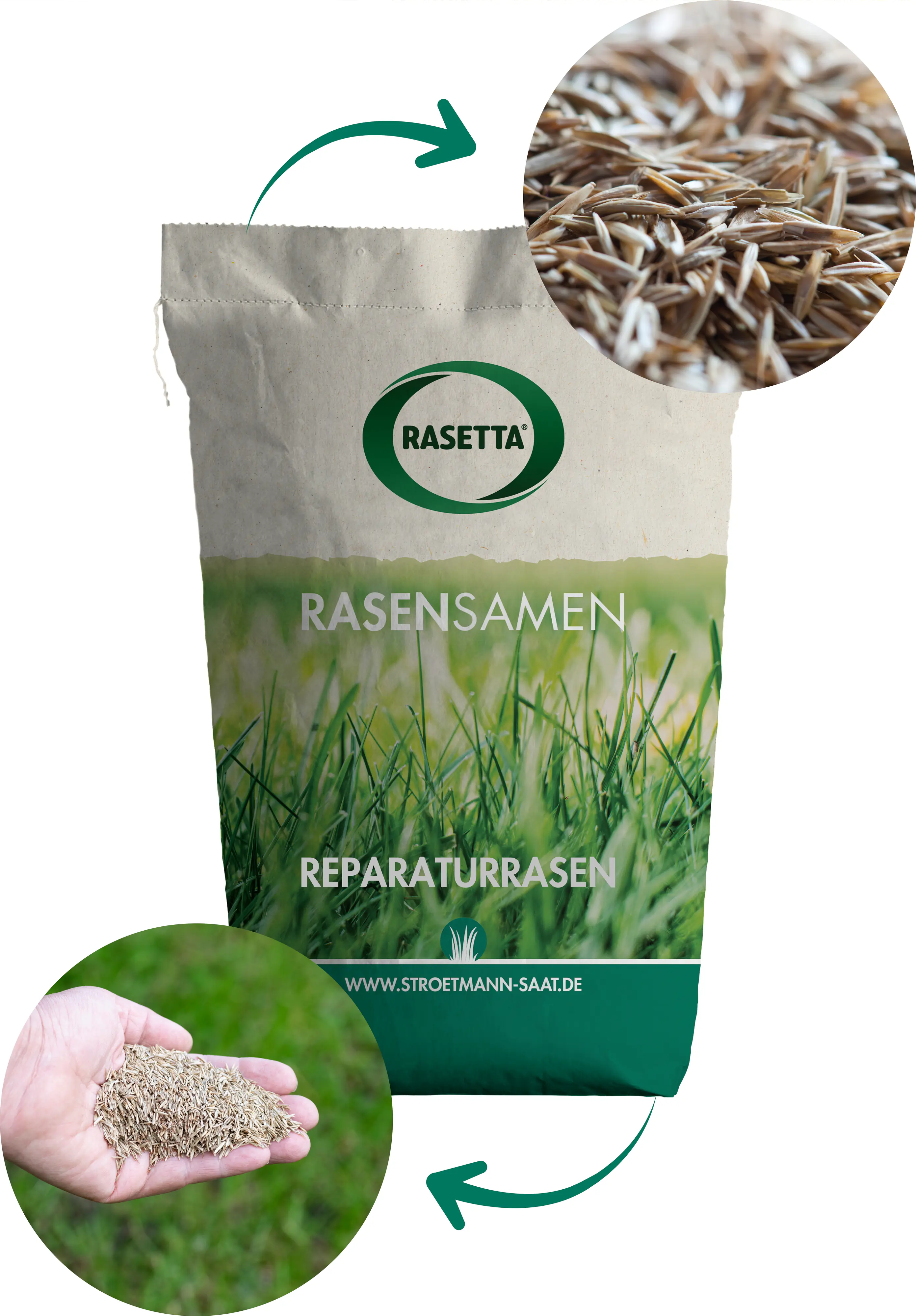 Rasetta Rasensaatgut Reparaturasen 10 kg für ca. 400 m²