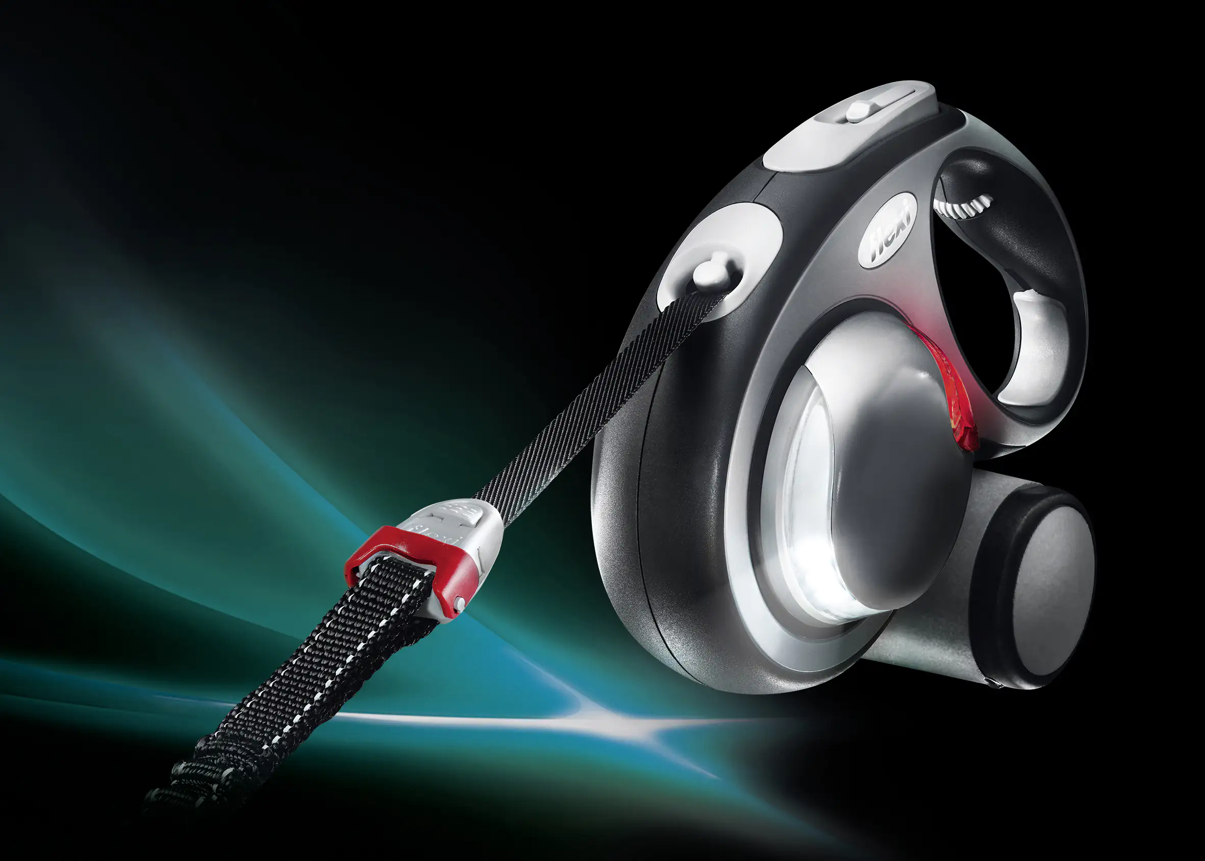 Flexi LED Lighting System für Flexi Leinen schwarz