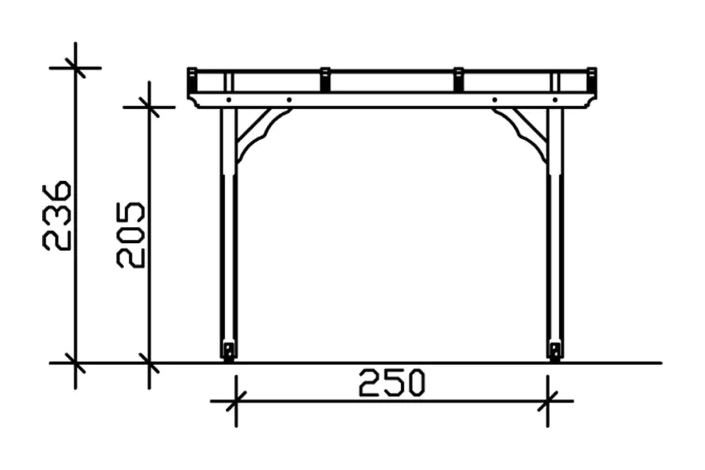SKAN HOLZ Pavillon Marseille 327 x 350 cm, weiss