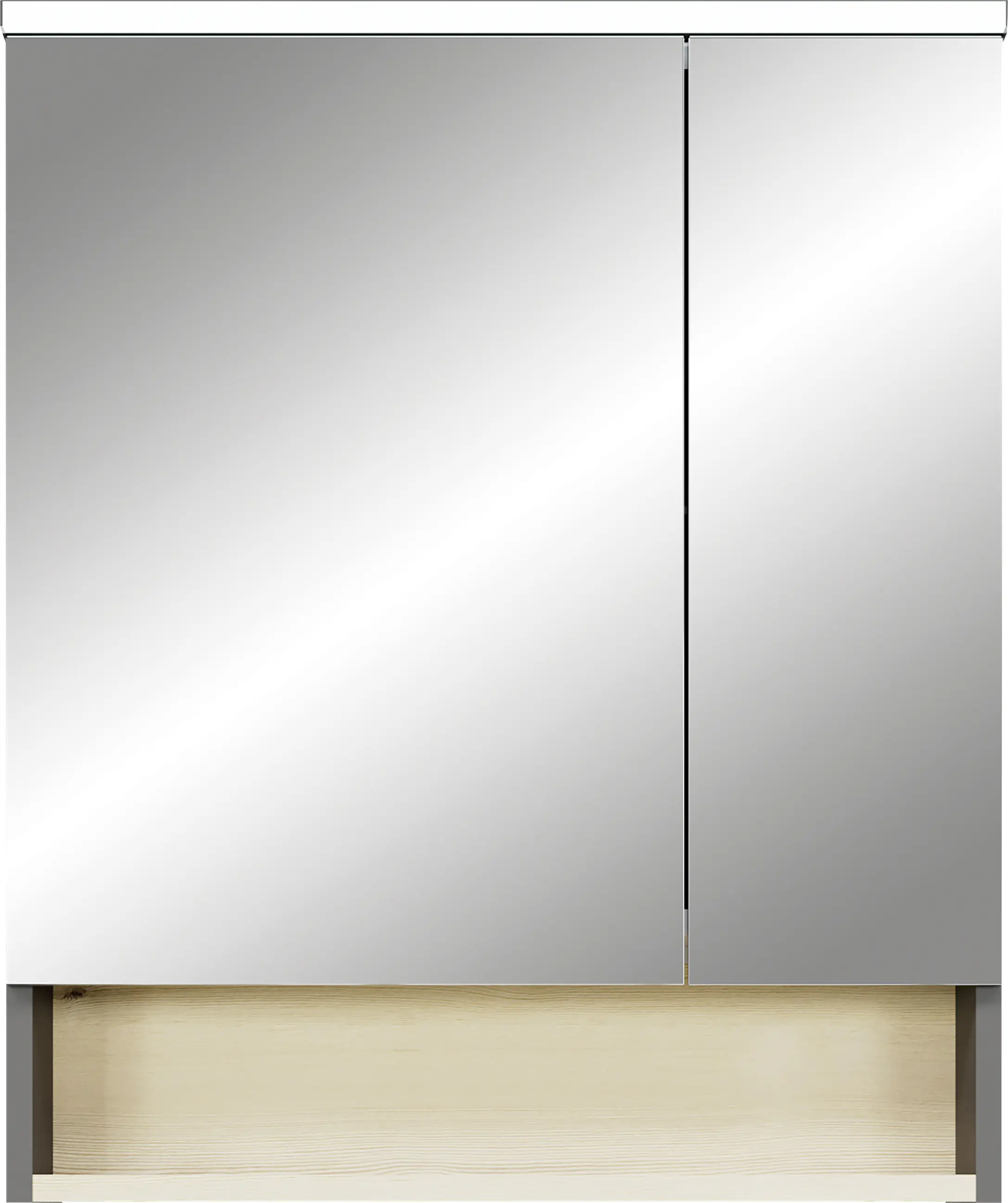 Pelipal Spiegelschrank Quickset 25-I LED-Kranzbeleuchtung Quarzgrau 60 cm