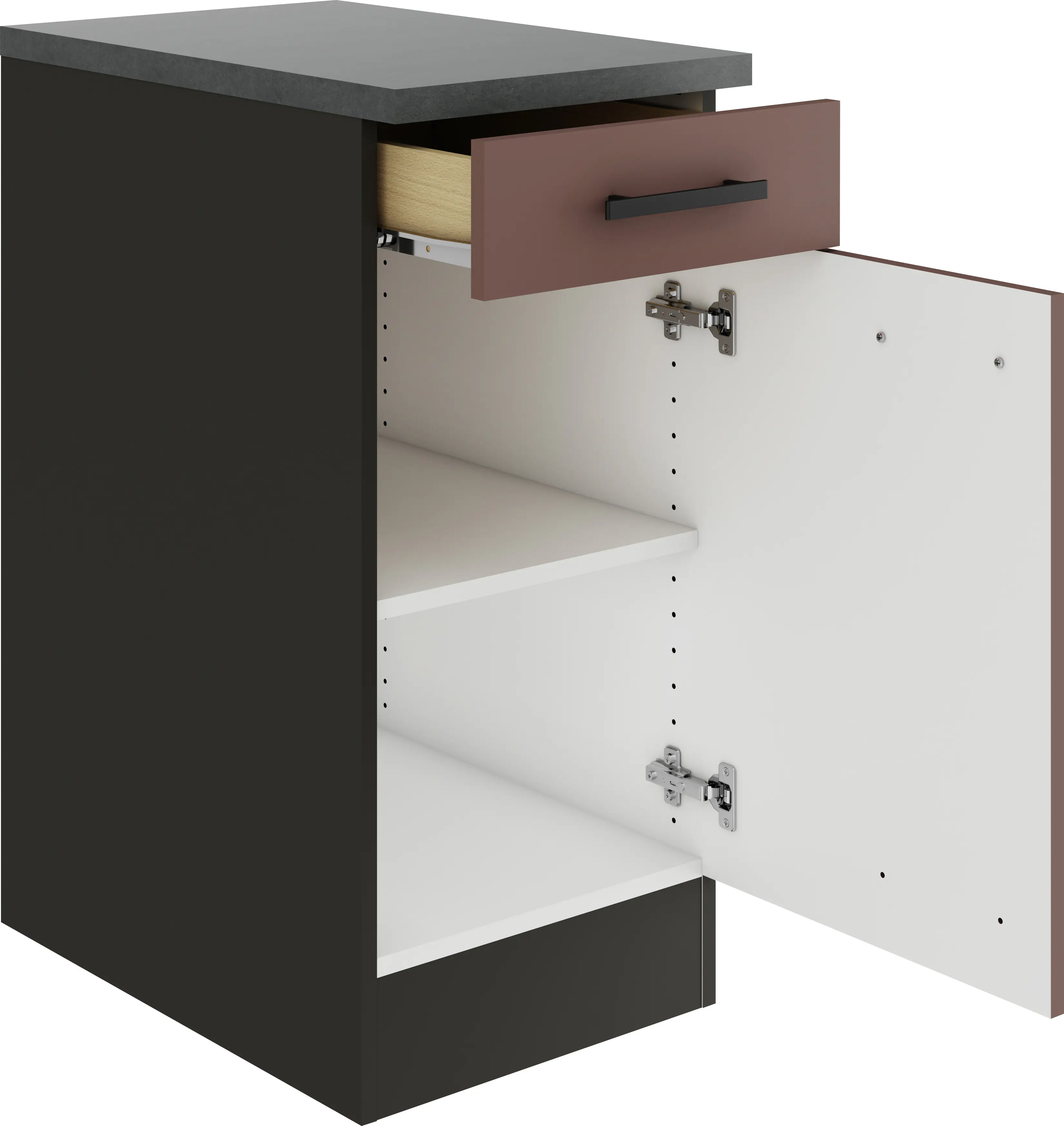 Optifit Unterschrank Nizza 407 rostrot/anthrazit matt 40 cm 