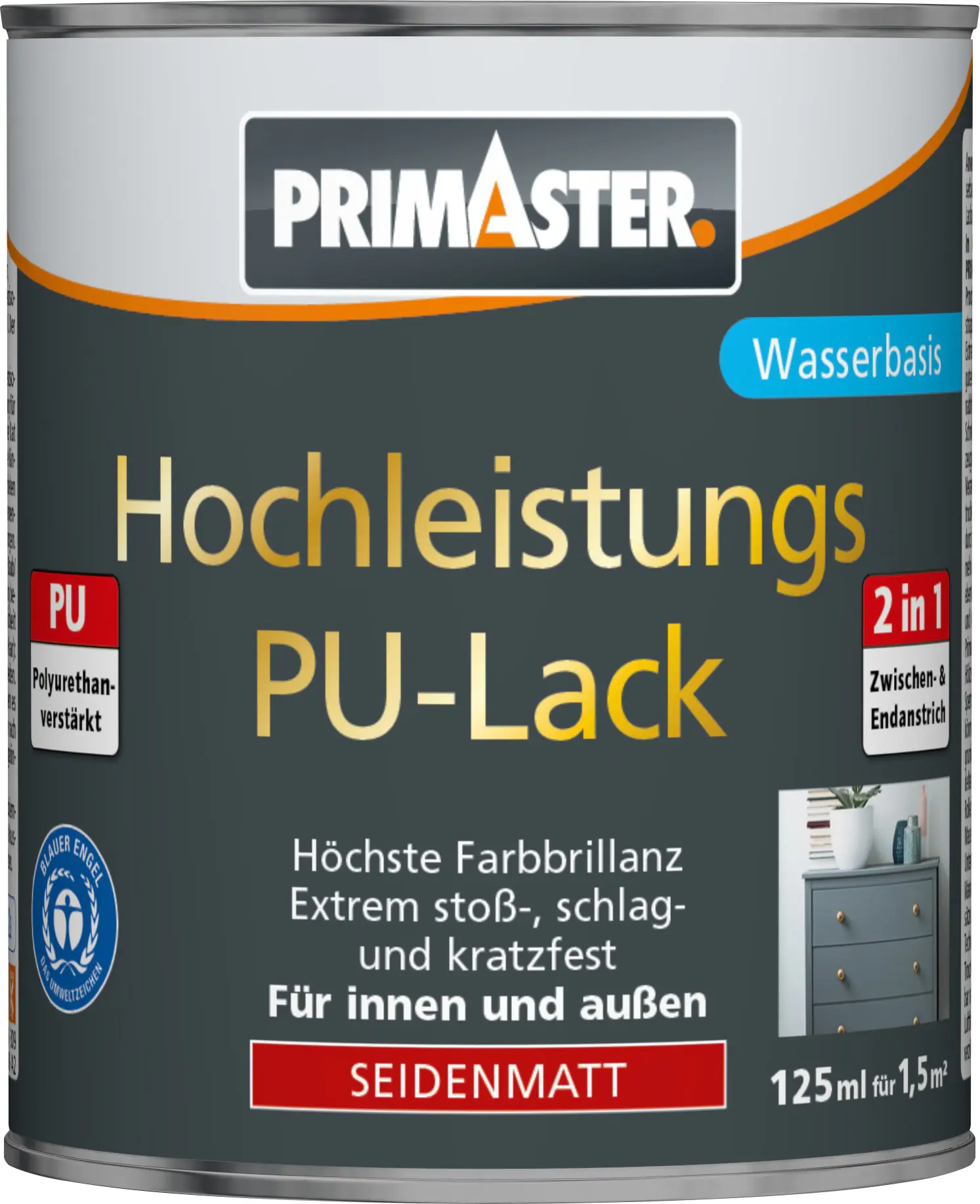 Primaster PU-Lack RAL 8017 125 ml schokobraun seidenmatt Primaster PU-Lack RAL 8017 125 ml schokobraun seidenmatt