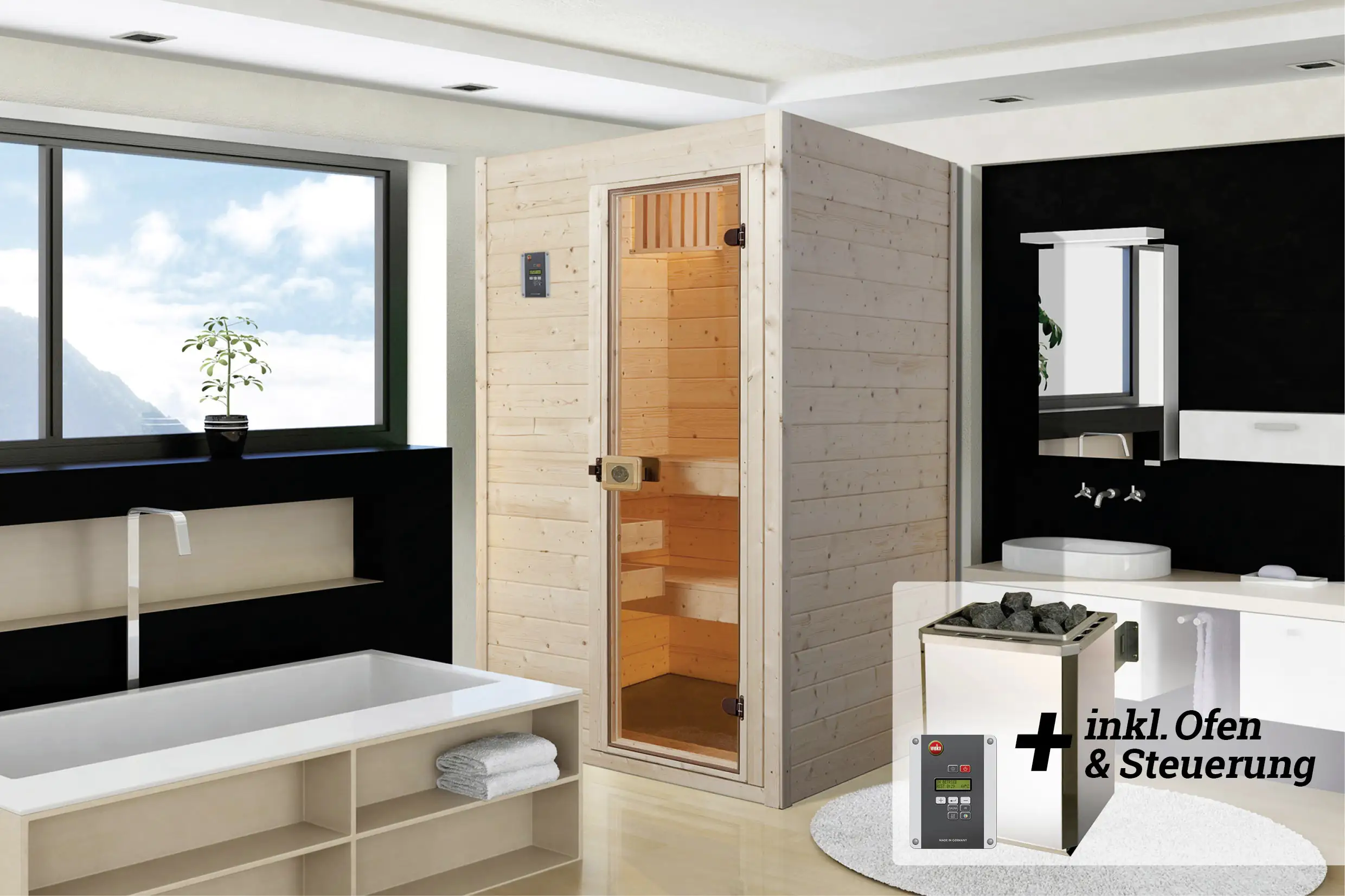 Weka Massivholz-Sauna Valida Gr. 1 Sparset 4,5 kW OS Weka Massivholz-Sauna Valida Gr. 1 Sparset 4,5 kW OS