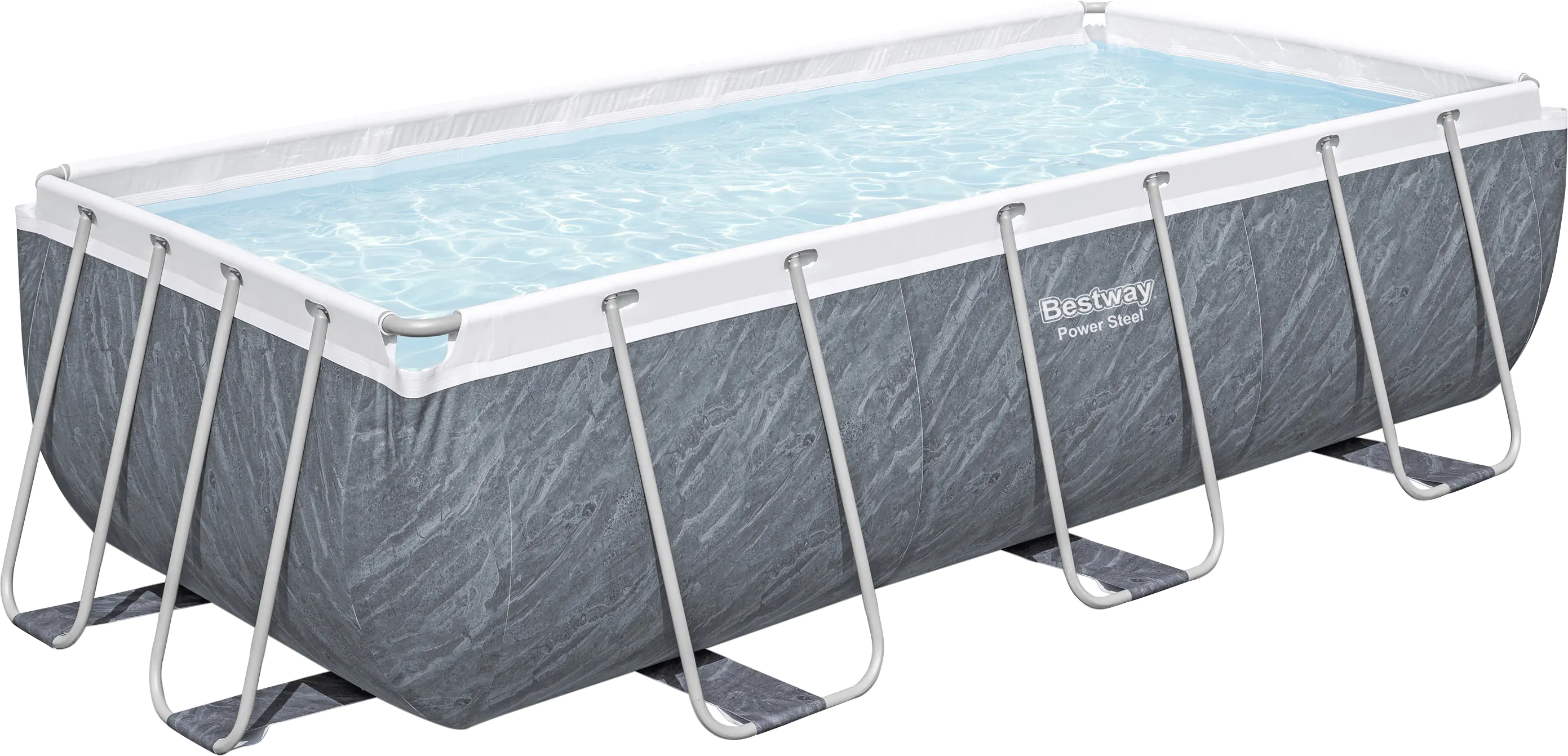 Bestway Power Steel Pool Komplett-Set rechteckig  404 x 201 x 100 cm