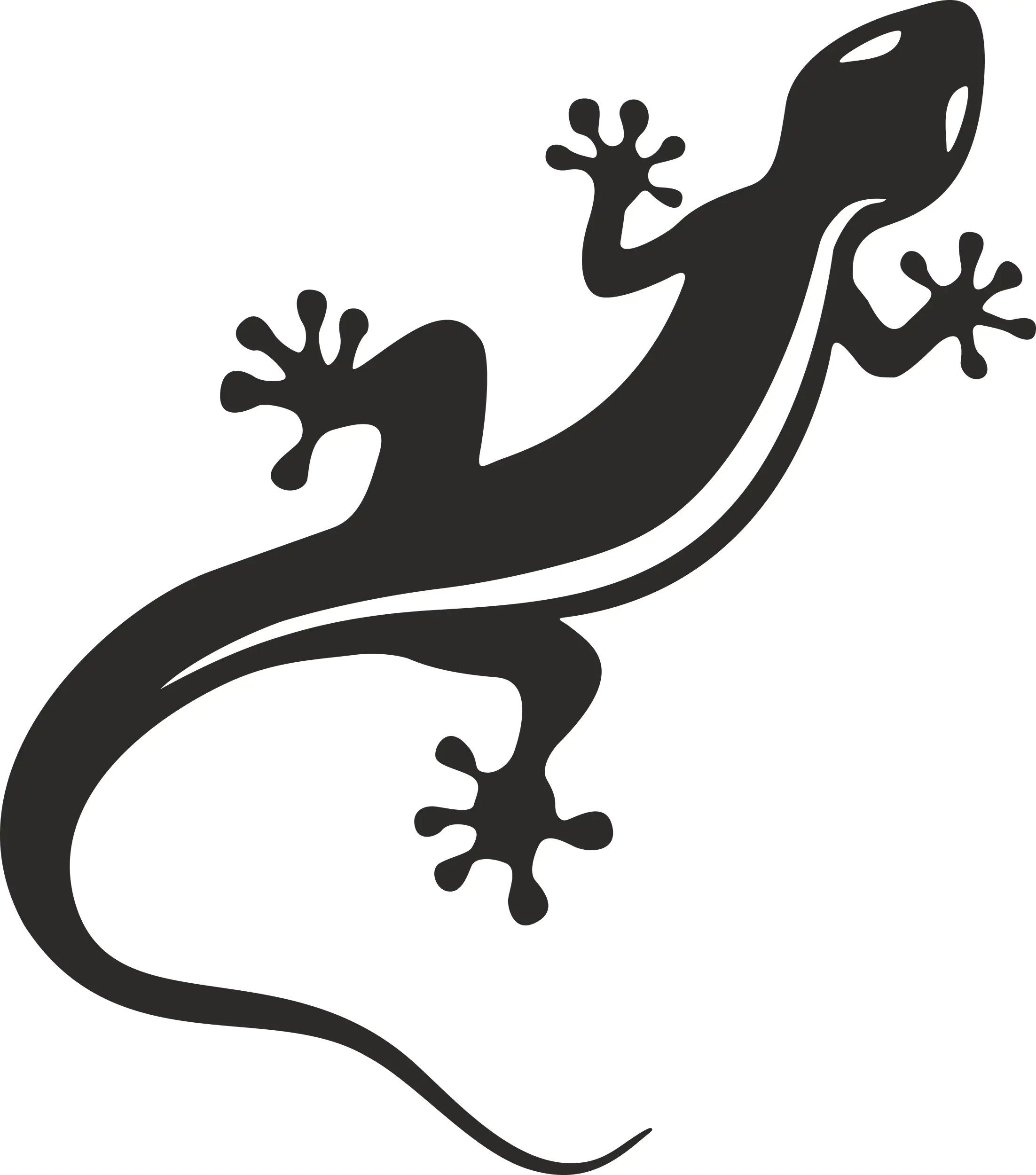 4002341217082 Hermann Schütz Aufkleber Gecko schwarz 110x95mm