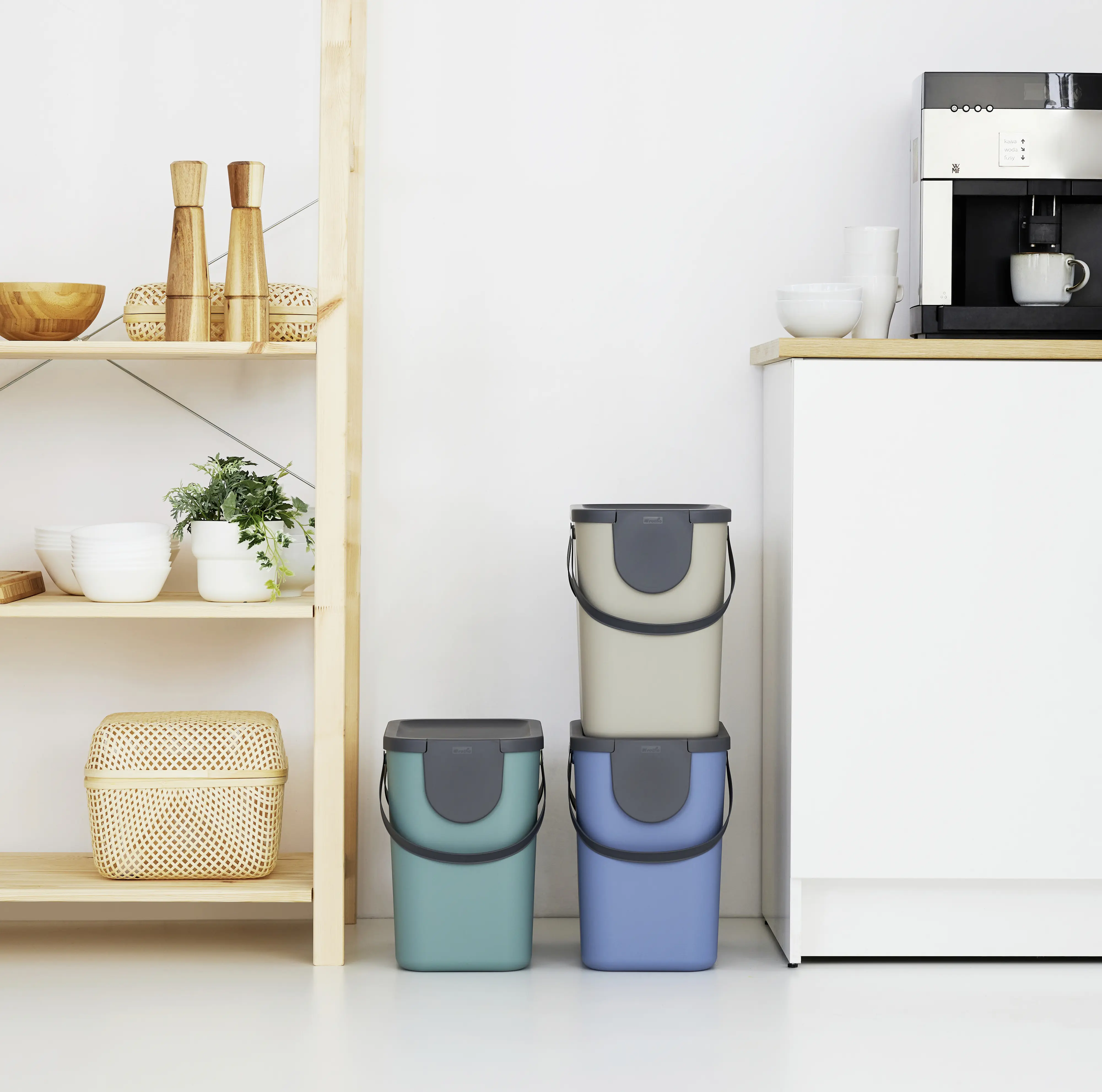 Rotho Mülltrennungssystem Albula 25 L mistletoe green Recyclingbehälter Rotho Mülltrennungssystem Albula 25 L mistletoe green Recyclingbehälter