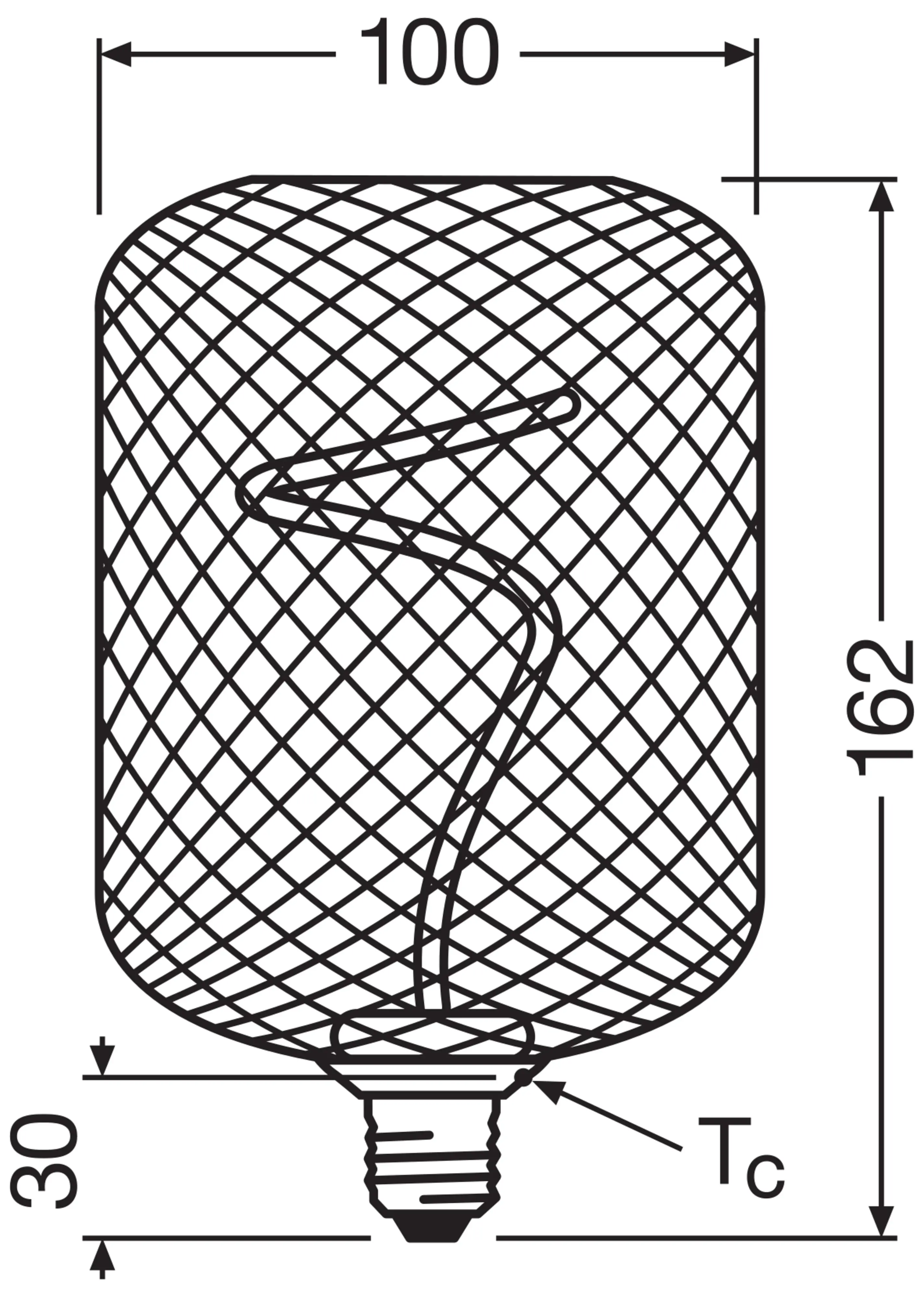 Osram LED Dekoleuchtmittel E27 Square Gold 3,5W dimmbar warmweiß