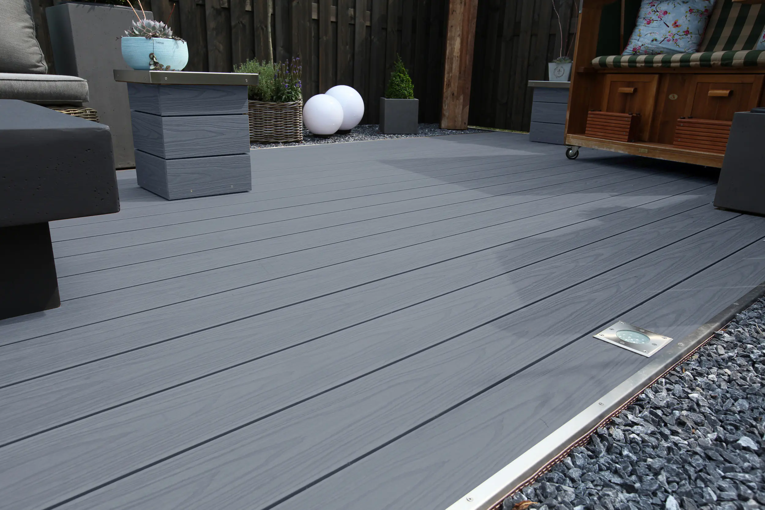 elephant Terrassendiele WPC 300 x 14 x 2,5 cm BiColor braun / grau