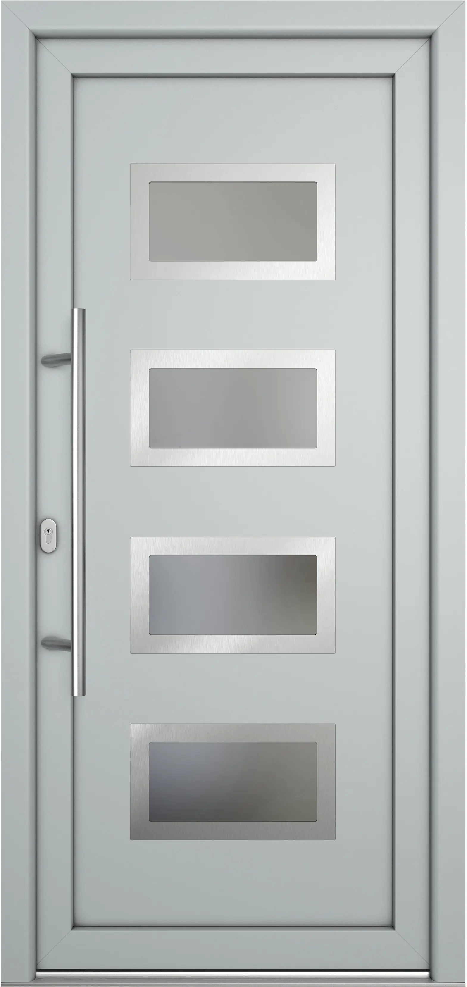 Meeth Haustür Signum Pro PVC Modell 92 88 x 200 cm DIN Links weiß/lichtgrau Meeth Haustür Signum Pro PVC Modell 92 88 x 200 cm DIN Links weiß/lichtgrau