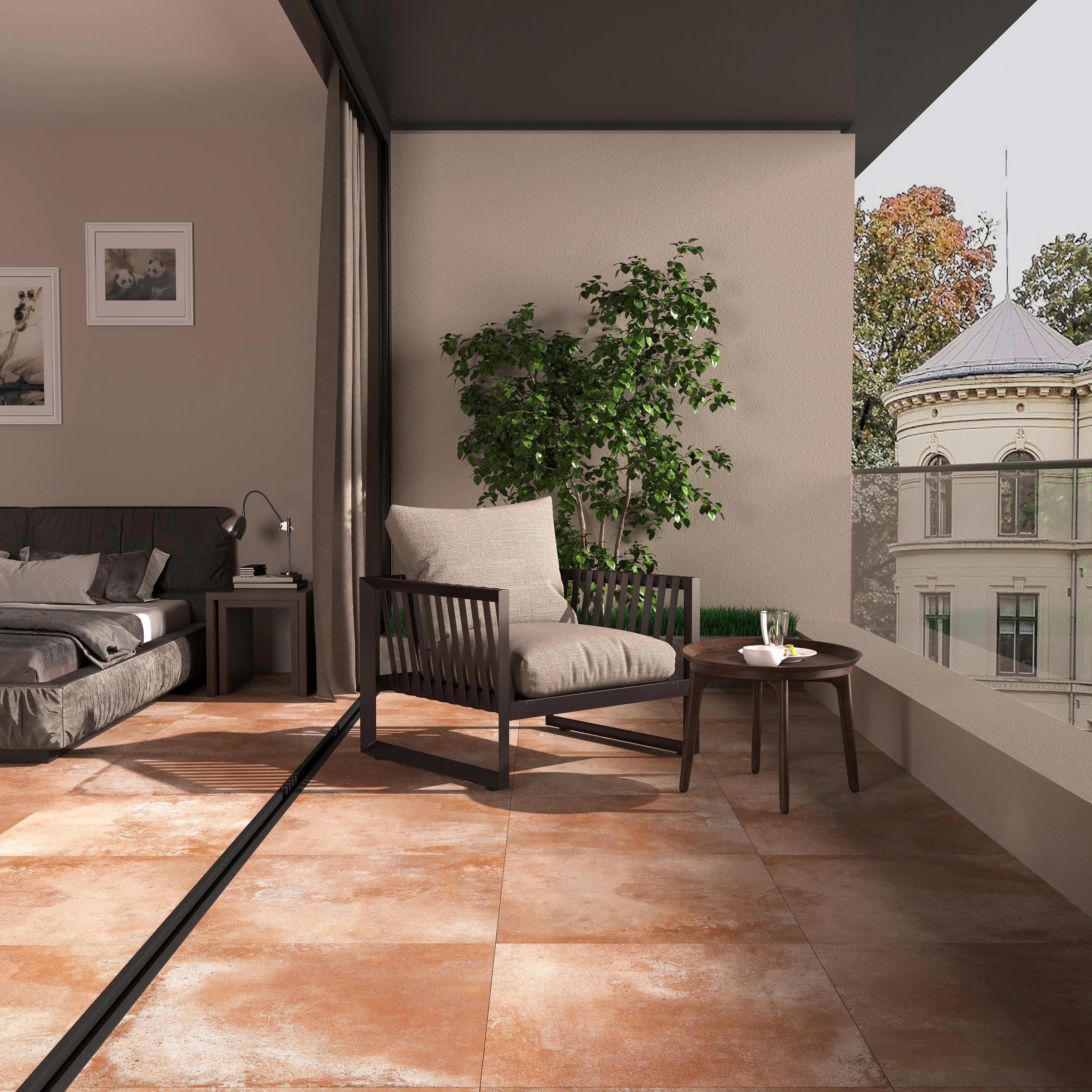 Terrassenplatte Norde 60 x 60 x 2 cm terra