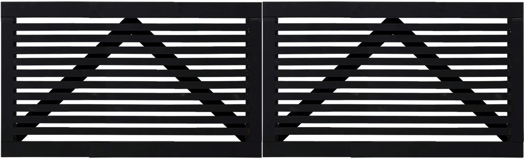 Tokyo Doppeltor - 300 x 90 cm - schwarz