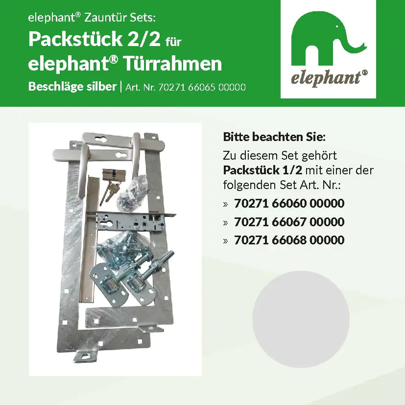 elephant Türrahmenset eloxiert 90 x  180 cm