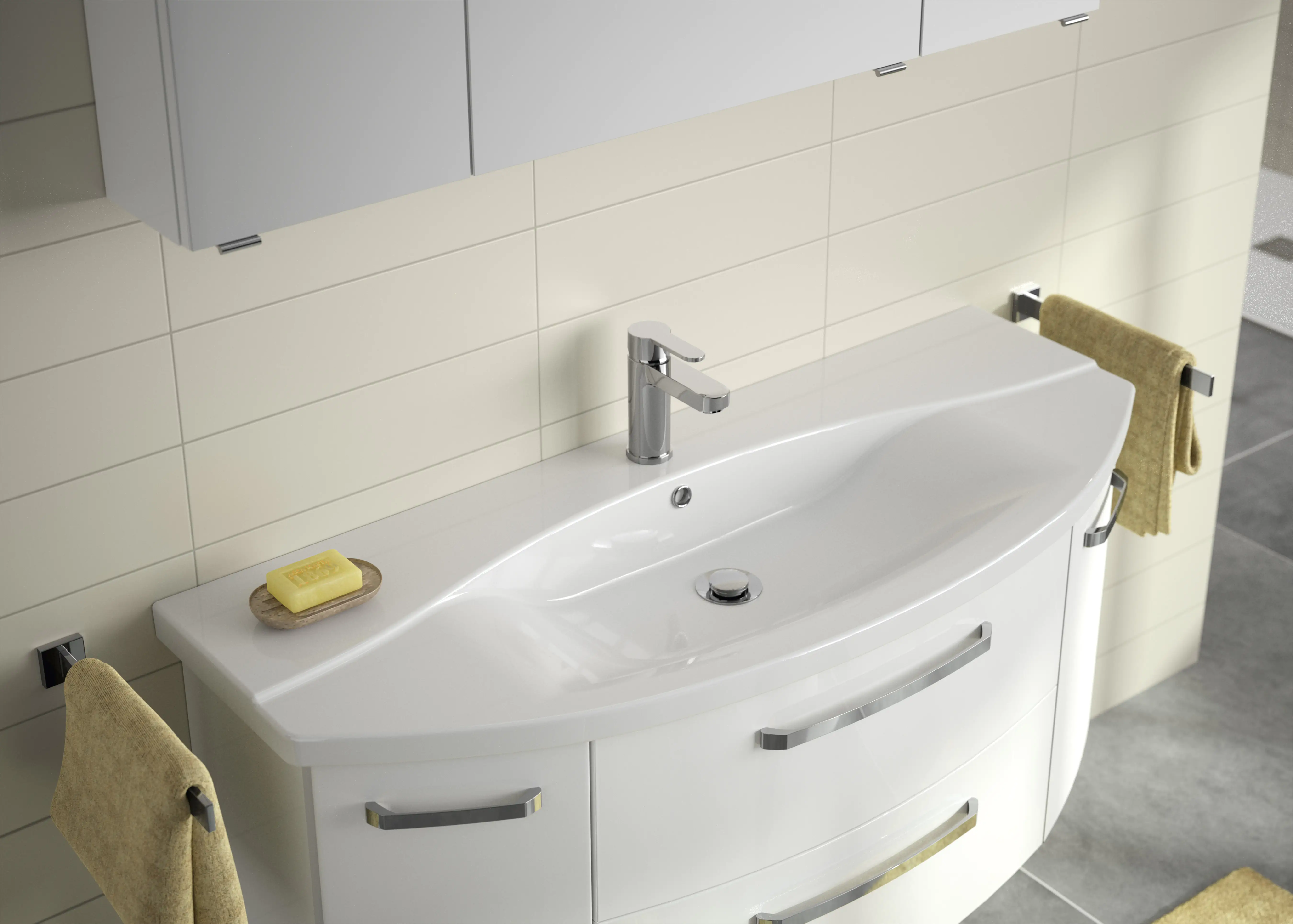 Pelipal Waschtischunterschrank Fokus 4010 mit Keramikwaschtisch