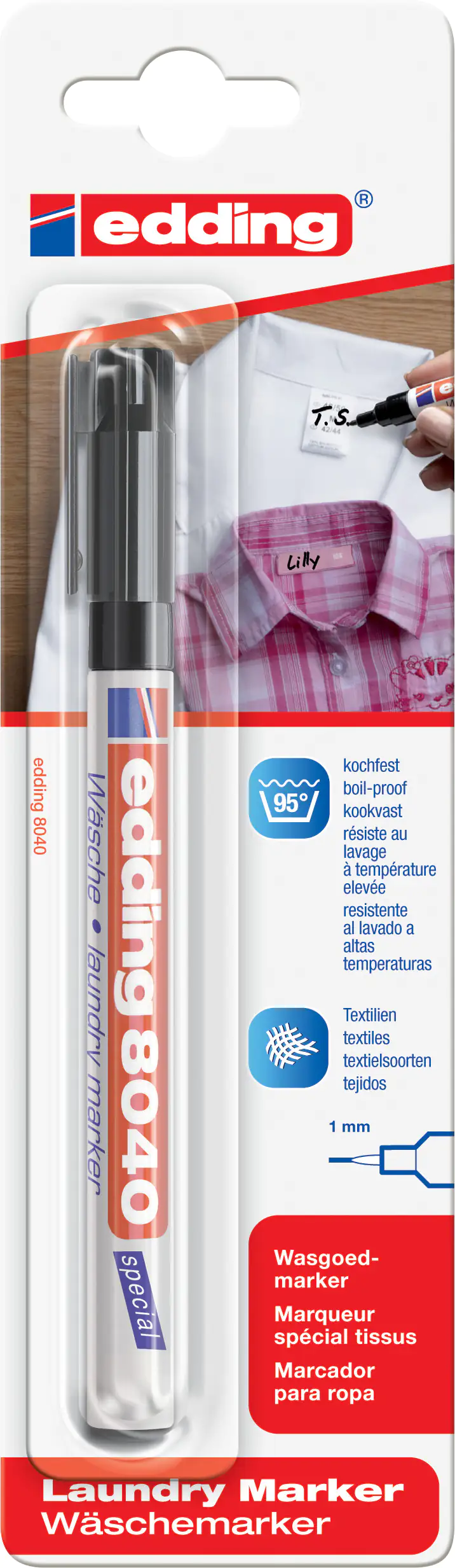 edding 8040 laundry marker schwarz