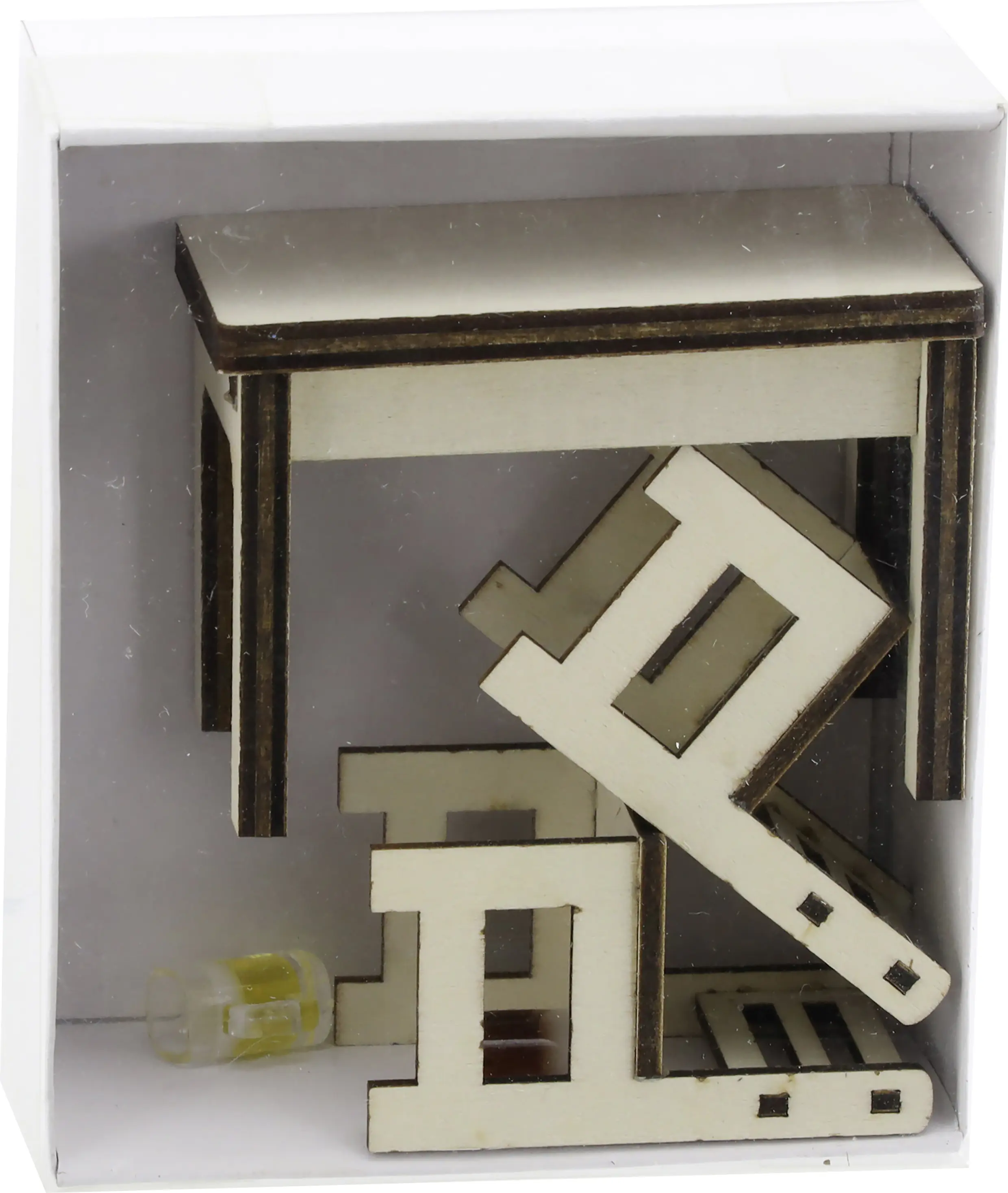 Deko Tisch & Stühle aus Holz & Kunststoff 1,5-7 cm natur 5-teilig