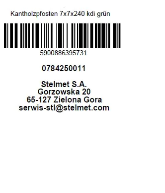 Kantholzpfosten Kiefer kesseldruckimprägniert 240 x 7 x 7 cm