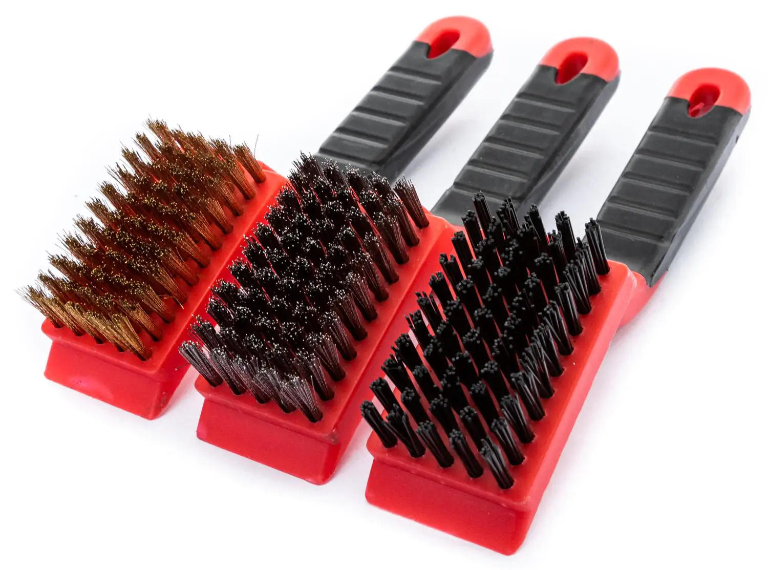 TrendLine Drahtbürsten-Set 5-reihig mit Kunststoffgriff 3 Stück