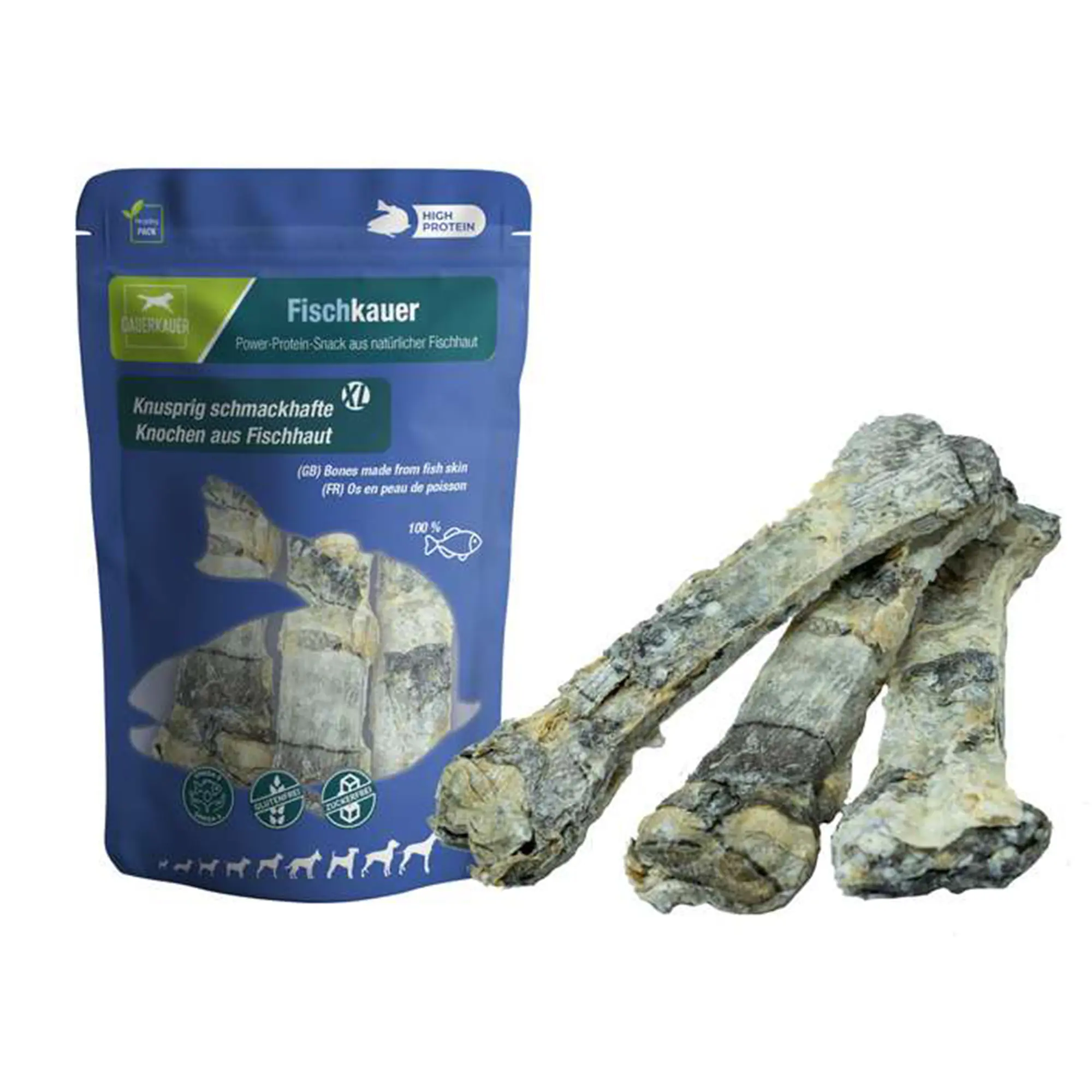 Wolters Hundeleckerli Dauerkauer Knochen aus 100 % Fischhaut 3 Stück 180 g Wolters Hundeleckerli Dauerkauer Knochen aus 100 % Fischhaut 3 Stück 180 g