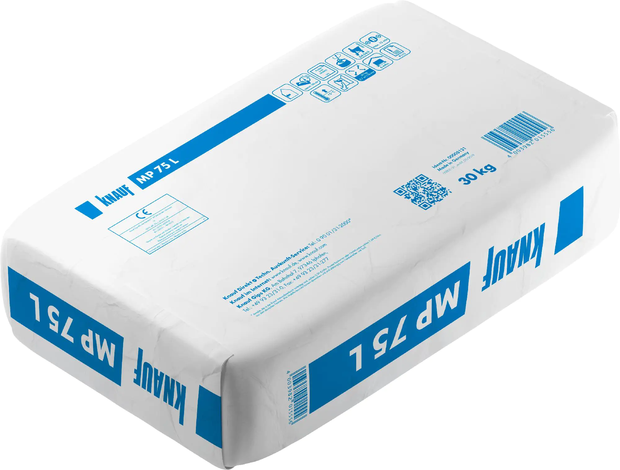 Knauf Maschinenputz MP 75 hellgrau, 30 kg