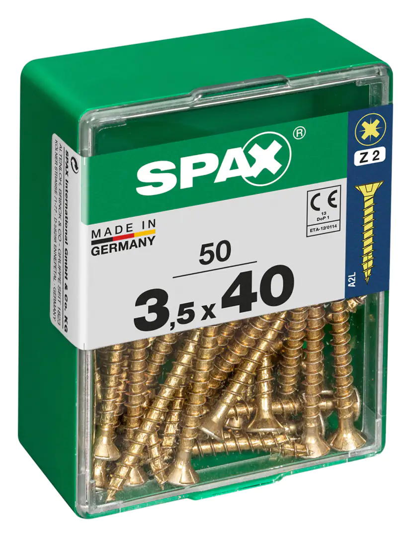 Spax Universalschrauben 3.5 x 40 mm PZ 2 - 50 Stk.