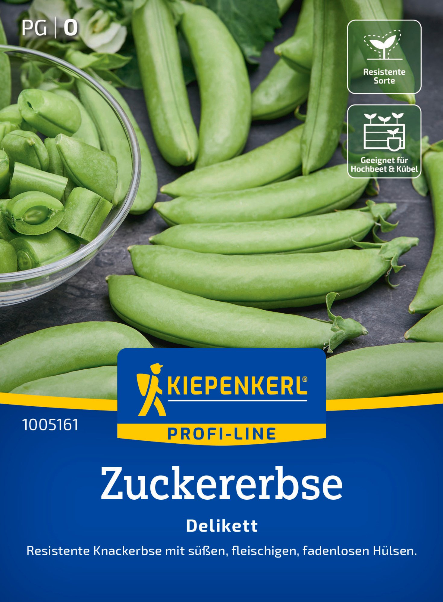 Kiepenkerl Profi-Line Saatgut Zuckererbsen Delikett für ca. 2,4 – 4 m²