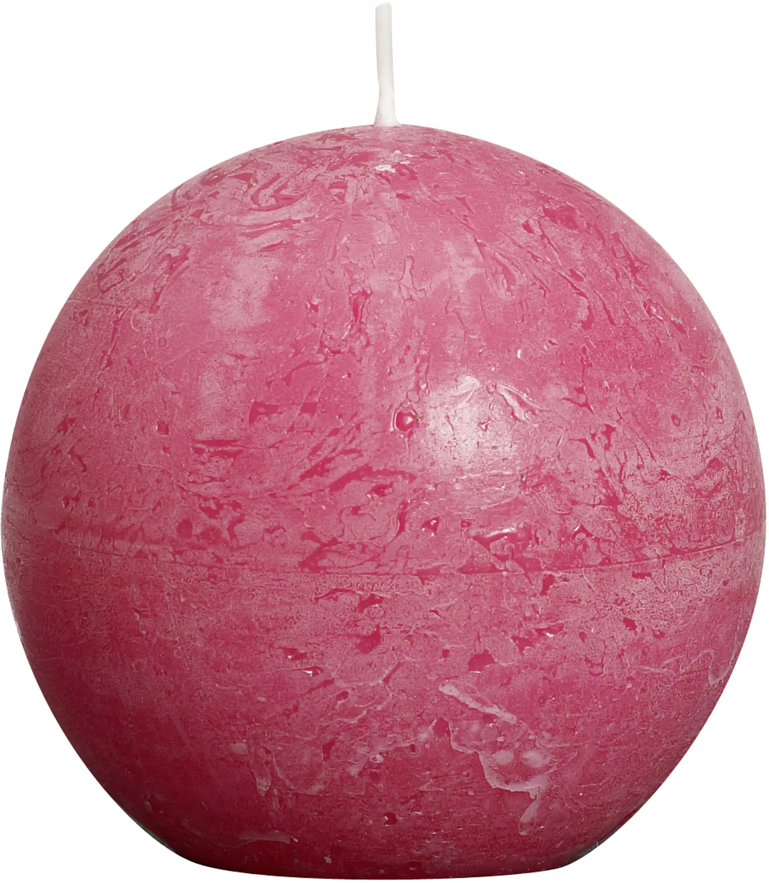 4006523365035_1552159 Bolsius Rustik Kugelkerze fuchsia, Höhe 8 cm, Ø 8 cm