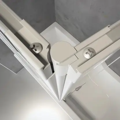 Schulte Badewannenaufsatz Alu natur 127 x 140 cm Sicherheitsglas