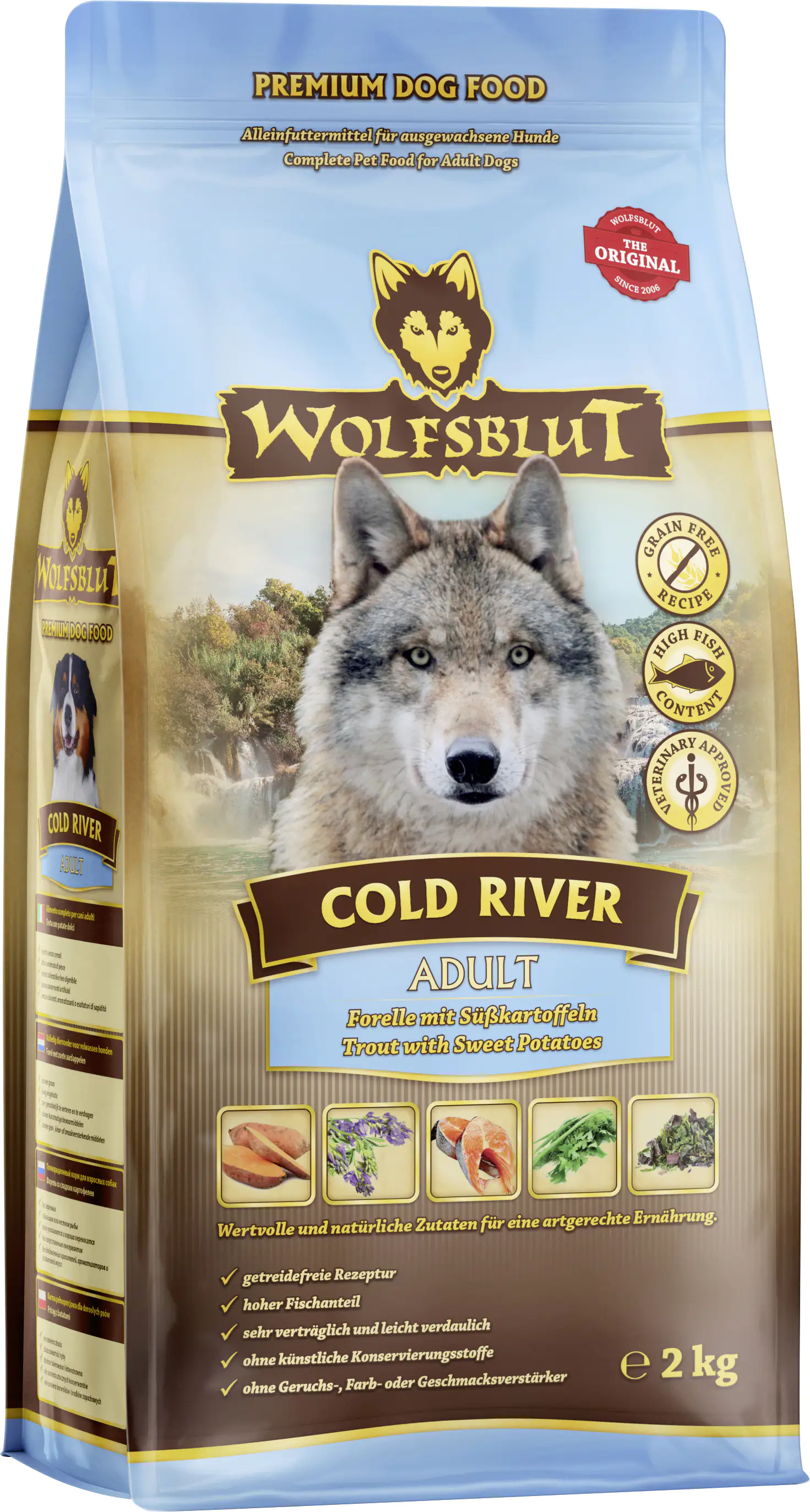 Wolfsblut Cold River Adult Trockenfutter - Forelle mit Süßkartoffel 2 kg Wolfsblut Cold River Adult Trockenfutter - Forelle mit Süßkartoffel 2 kg