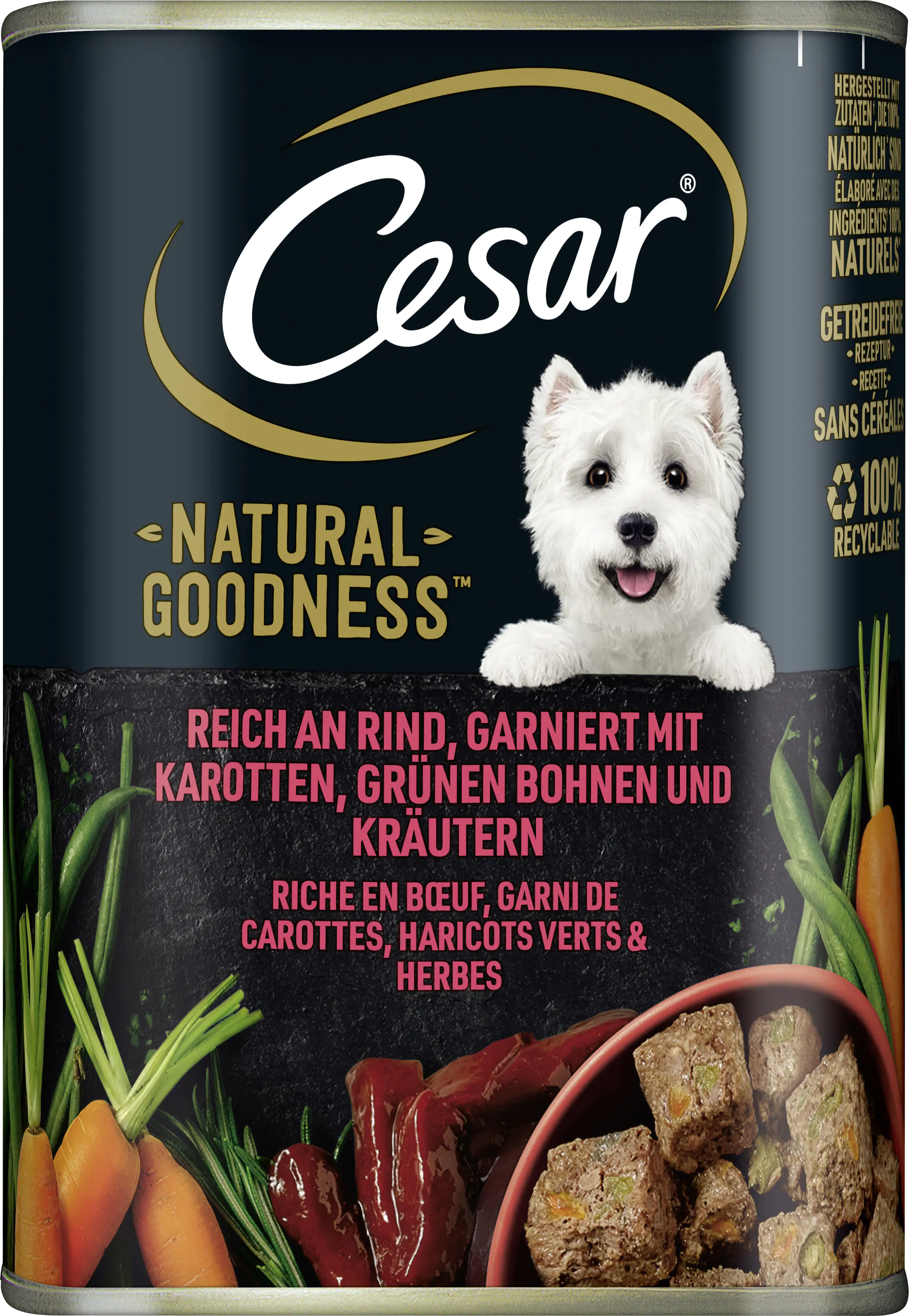 Cesar Natural Goodness Adult mit Rind Hundefutter 400 g