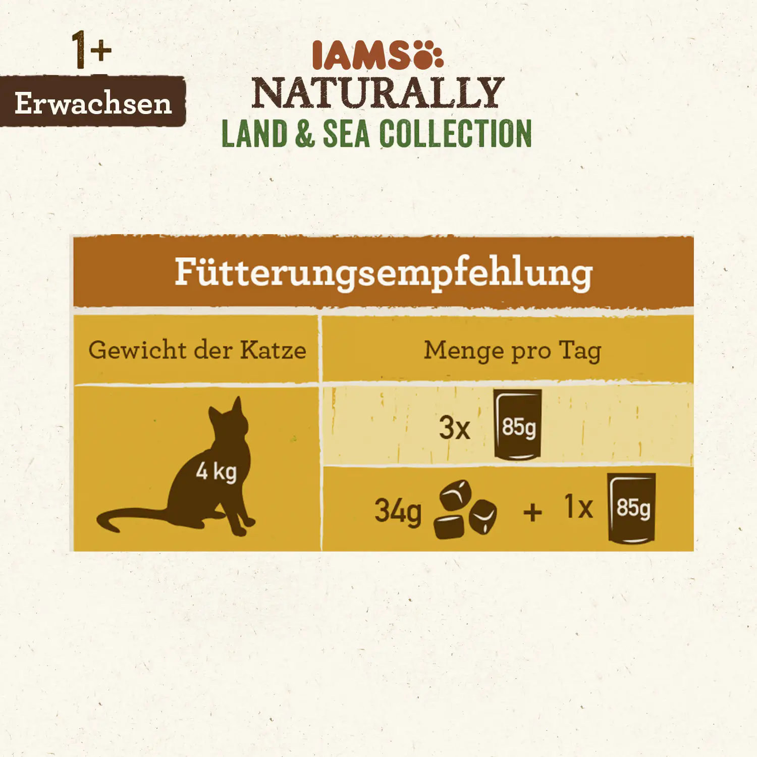 IAMS Naturally Katze Erw. Mix 4x85g 4x85g