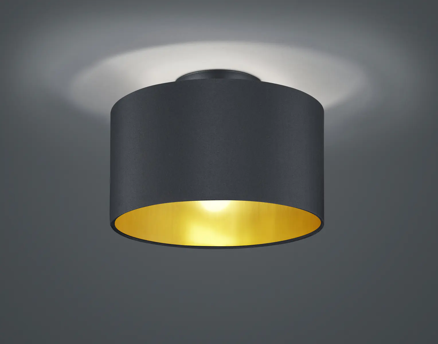 Trio Deckenleuchte Hostel schwarz/gold 