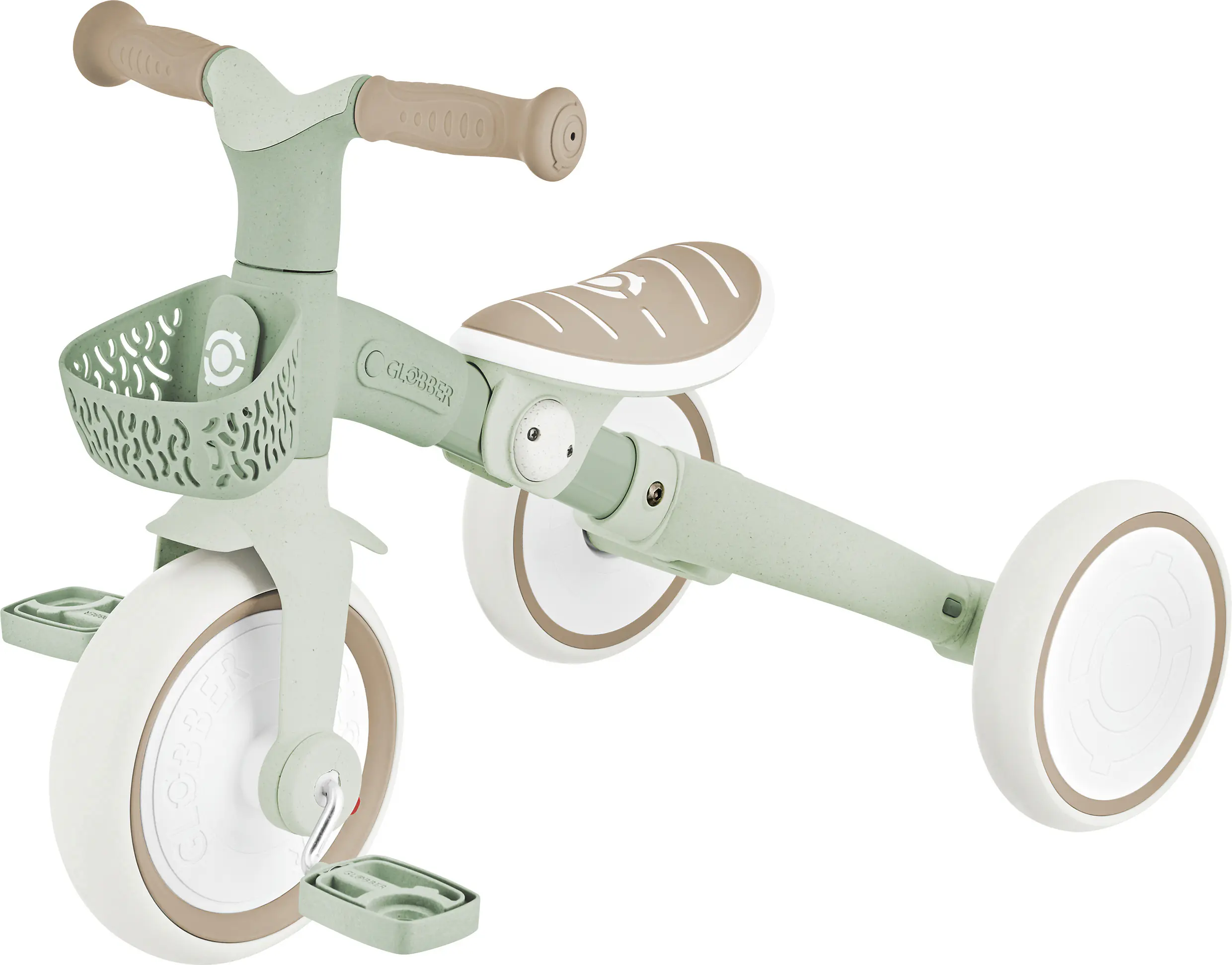 Globber Dreirad für Kinder Learning Trike 3-in-1 Plus salbeigrün