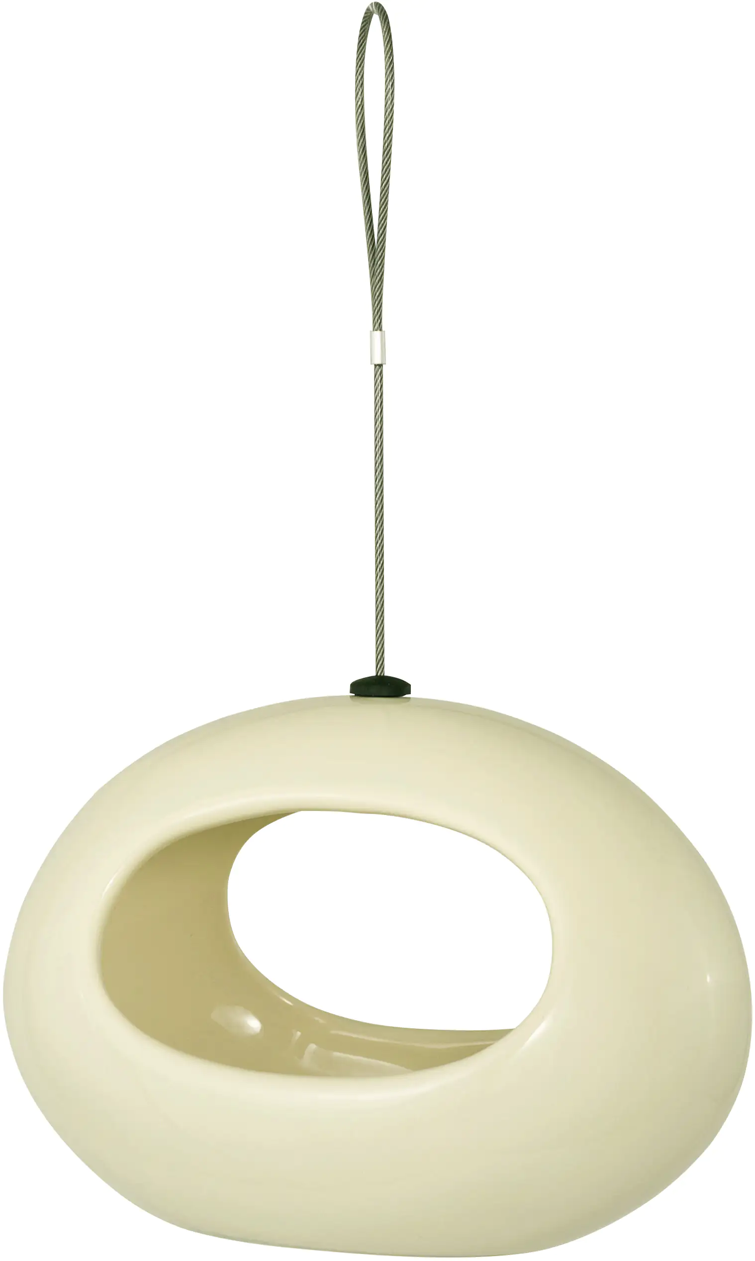 5051054221700 Wildlife Hängende Wasserschale Selo creme Keramik, mit Aufhängekette