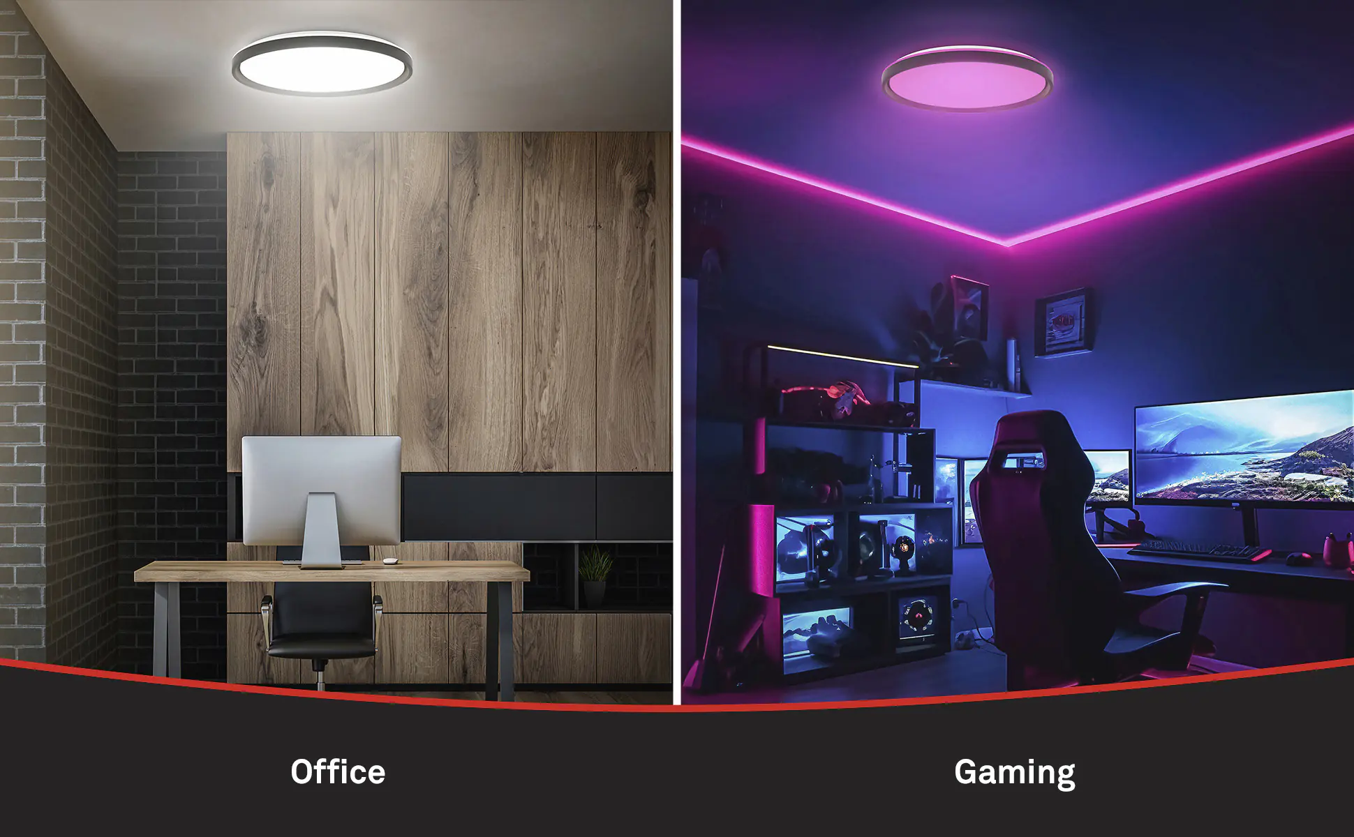 Briloner LED-Deckenleuchte Jus Ø48,5 cm schwarz matt RGB dimmbar