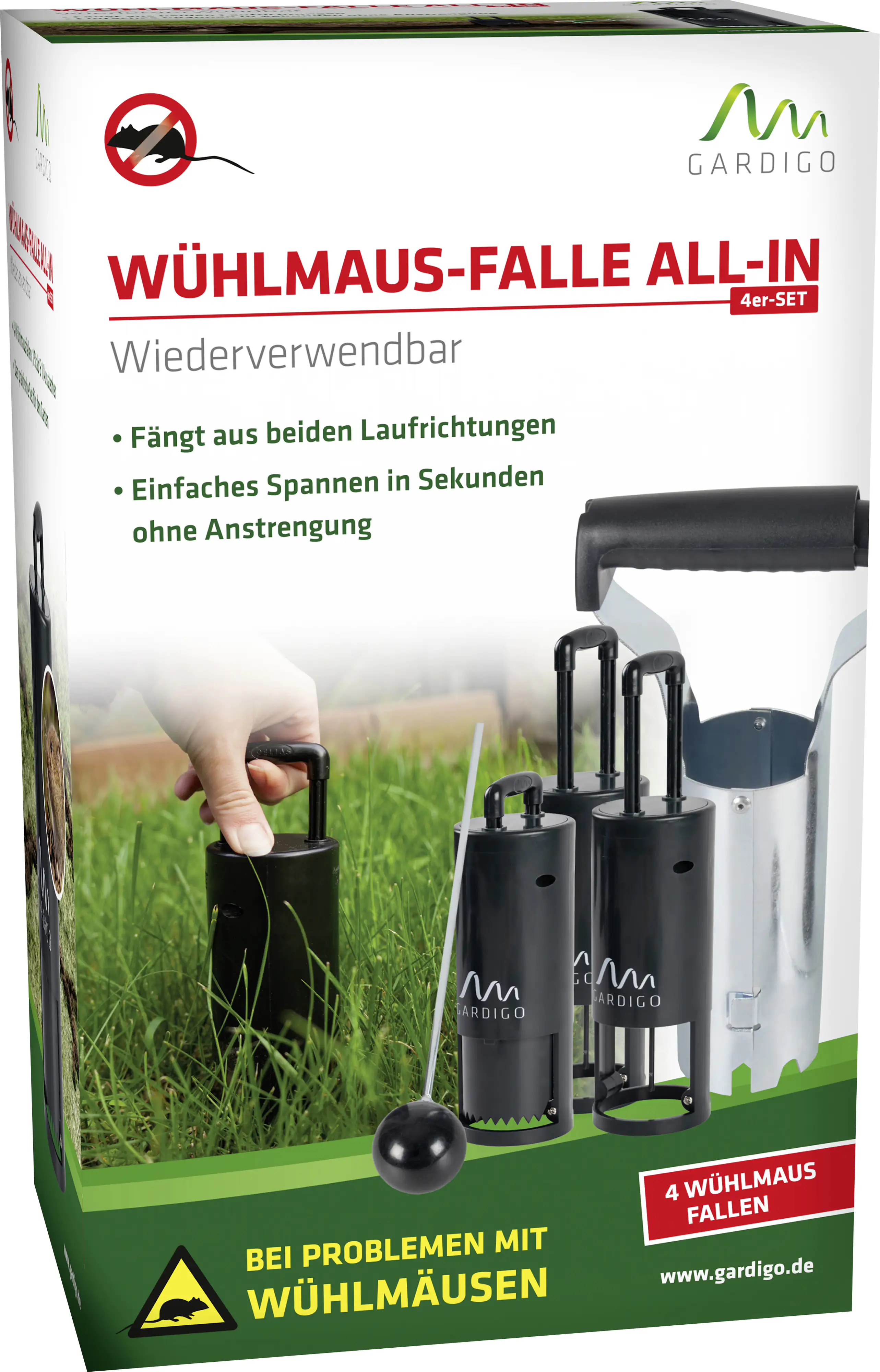 Gardigo Wühlmaus-Falle All-In 4er Set Gardigo Wühlmaus-Falle All-In 4er Set