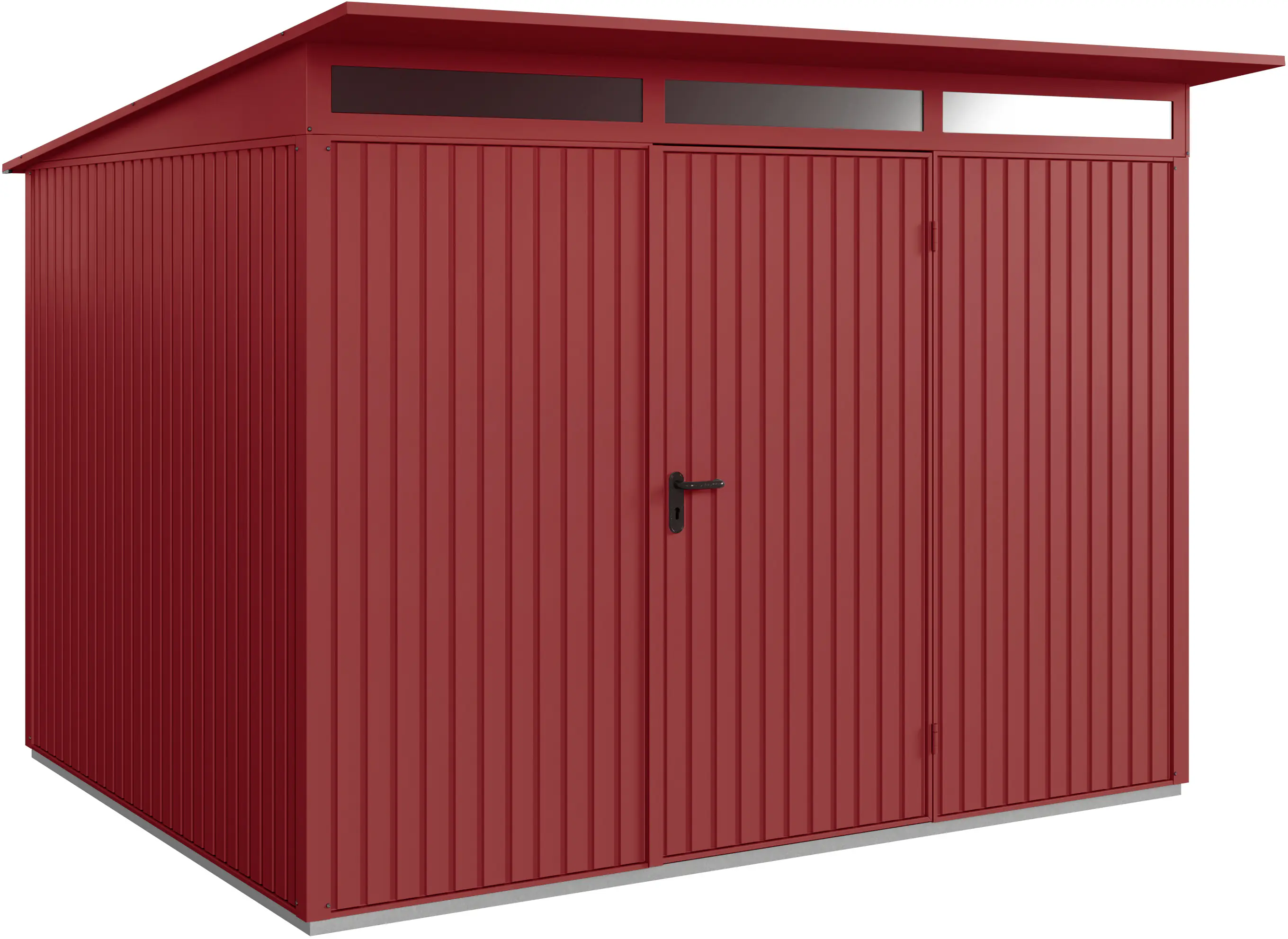 EcoStar Gerätehaus Trend-P Typ 3 purpurrot 312,7 x 283,4 x 232,3 cm
