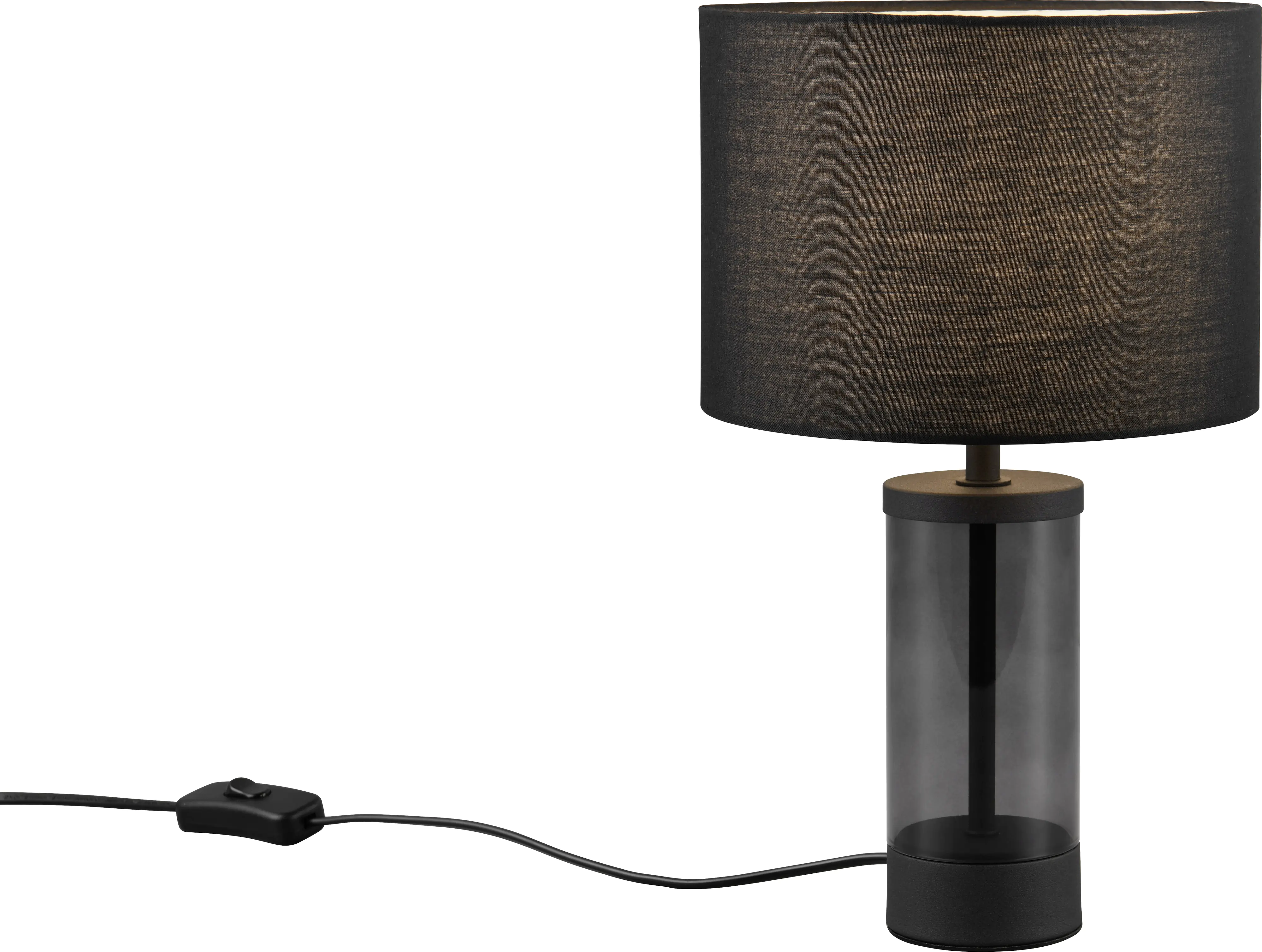 Trio Leuchten Tischleuchte Grazia E14, schwarz, Metall/Glas