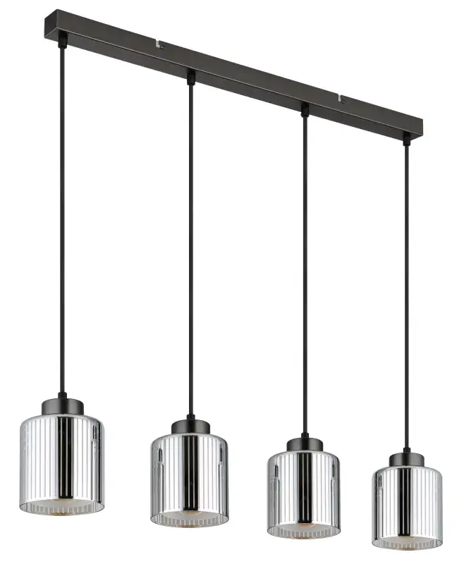 Globo Hängeleuchte Felicia 78 x 120 cm L x H schwarz-chrom matt