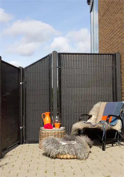 Plus Zaunelement Trend 115 x 140 cm schwarz