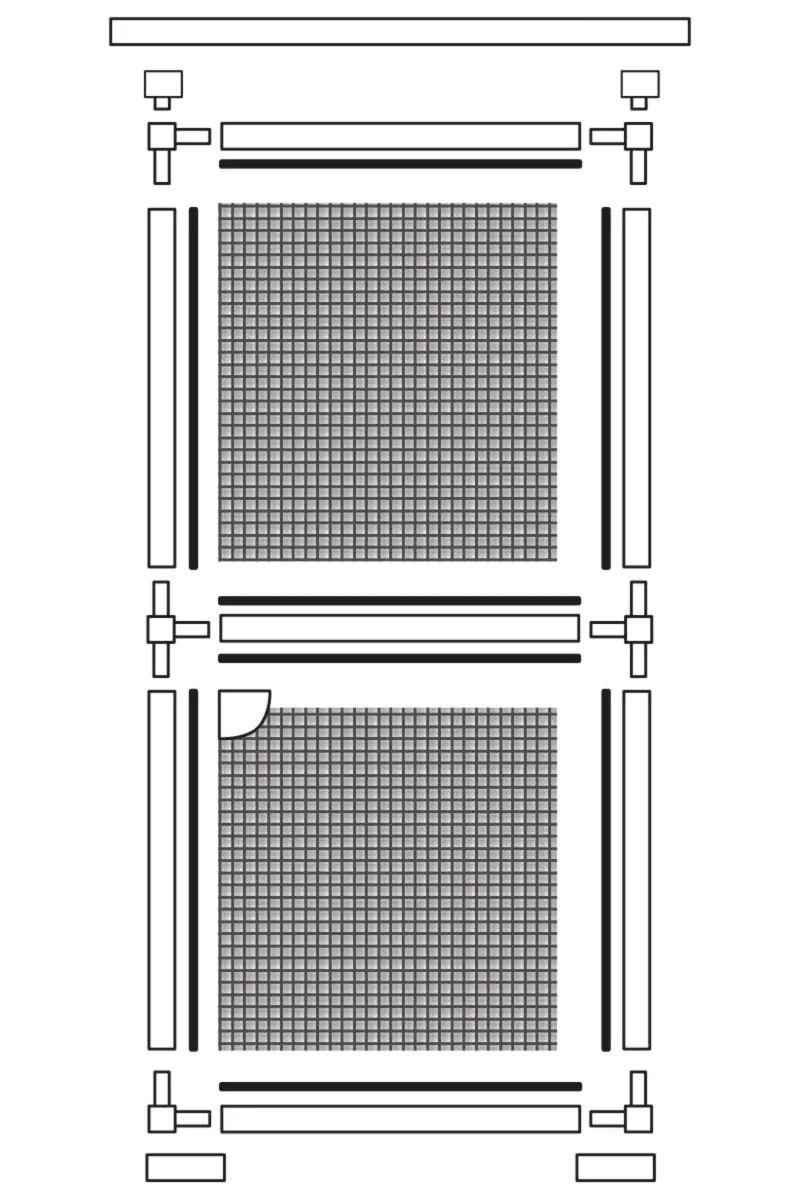 Schellenberg Fliegenschutz Schiebetür 120 x 240 cm anthrazit/weiß kürzbar